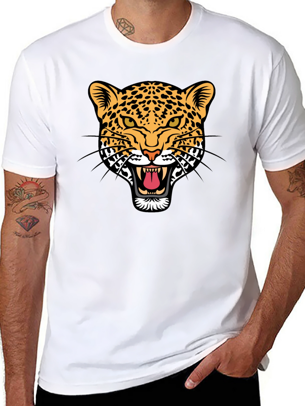 Bold Leopard Graphic T-Shirt