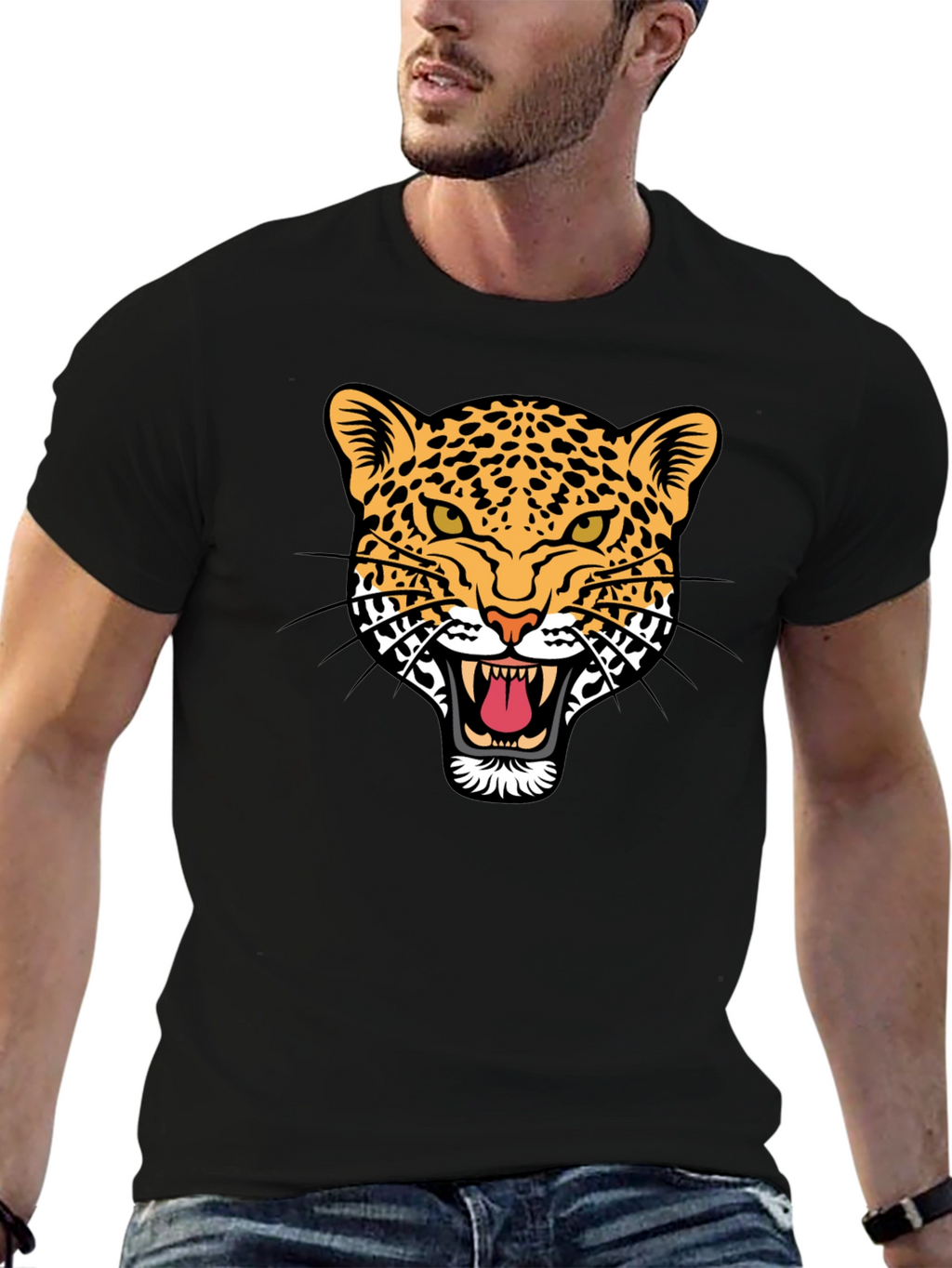 Bold Leopard Graphic T-Shirt