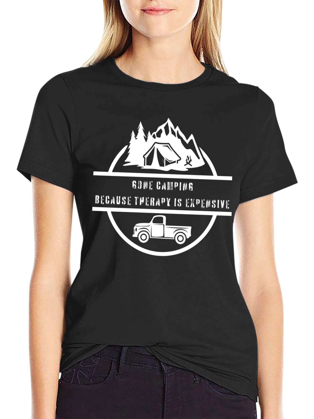 Gone Camping T-Shirt - Therapy is Expensive Tee