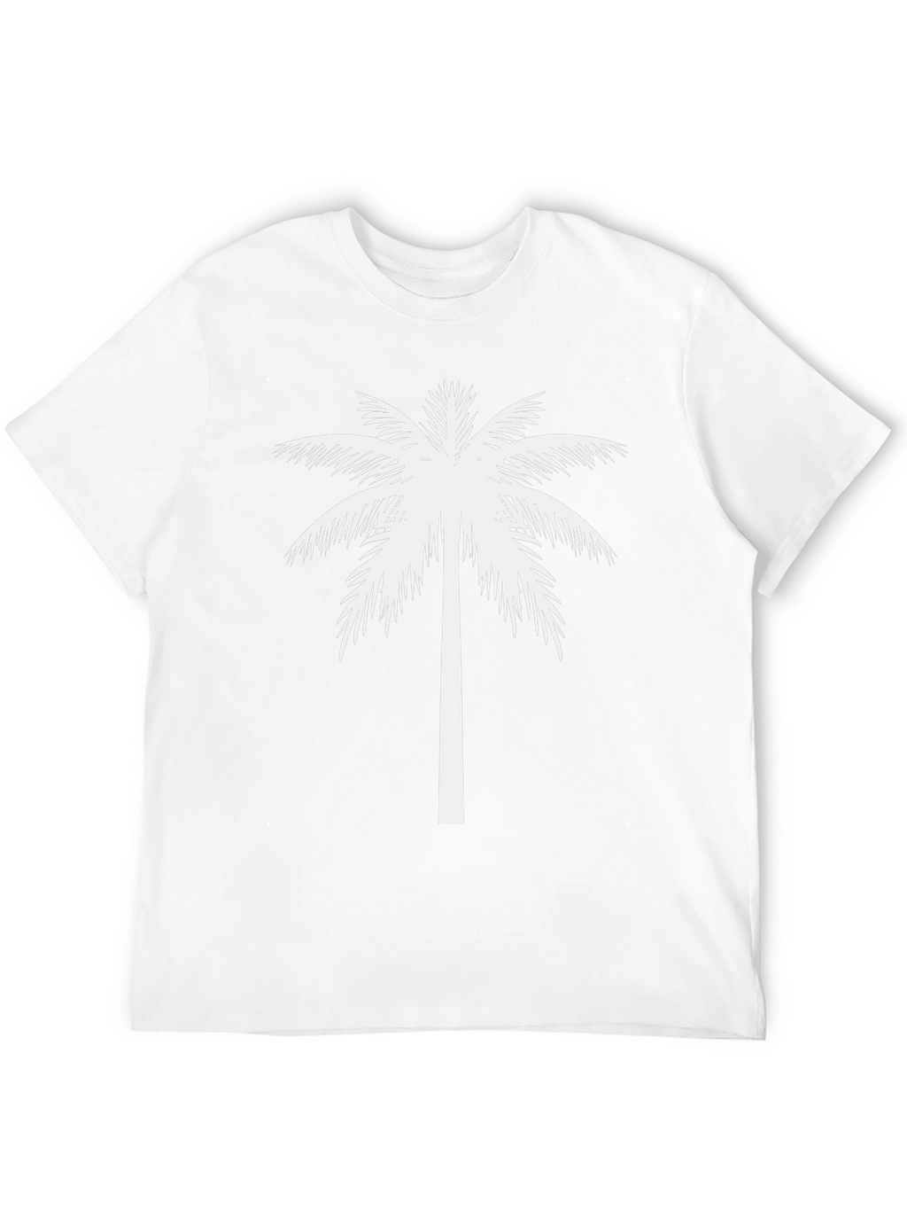 Palm Tree Graphic Tee - Black Cotton T-Shirt