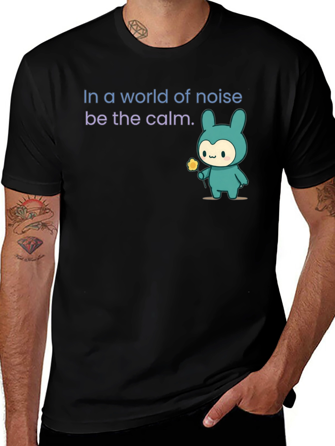 Calm Bunny Graphic Tee - Comfort Fit
