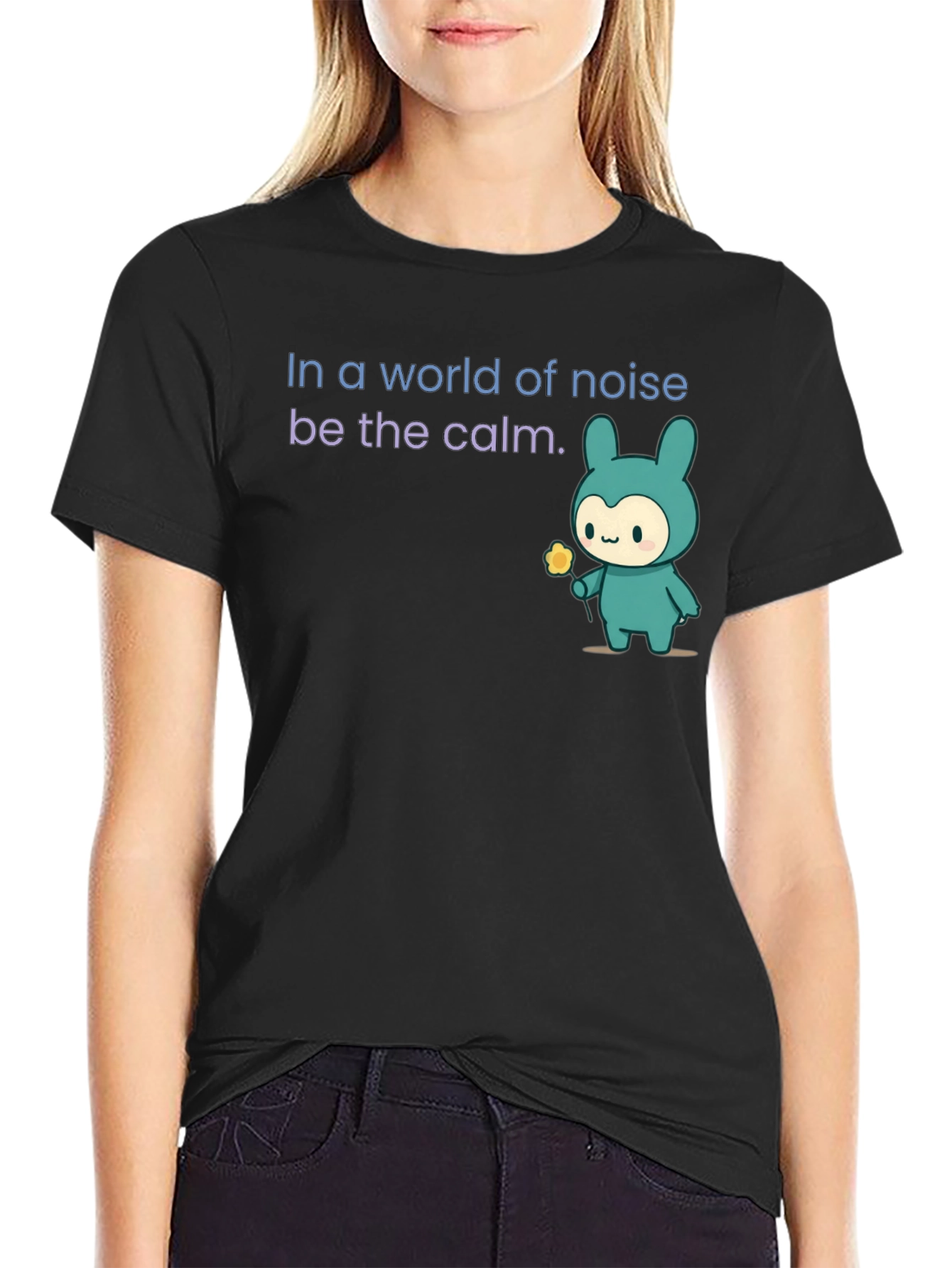 Calm Bunny Graphic Tee - Comfort Fit
