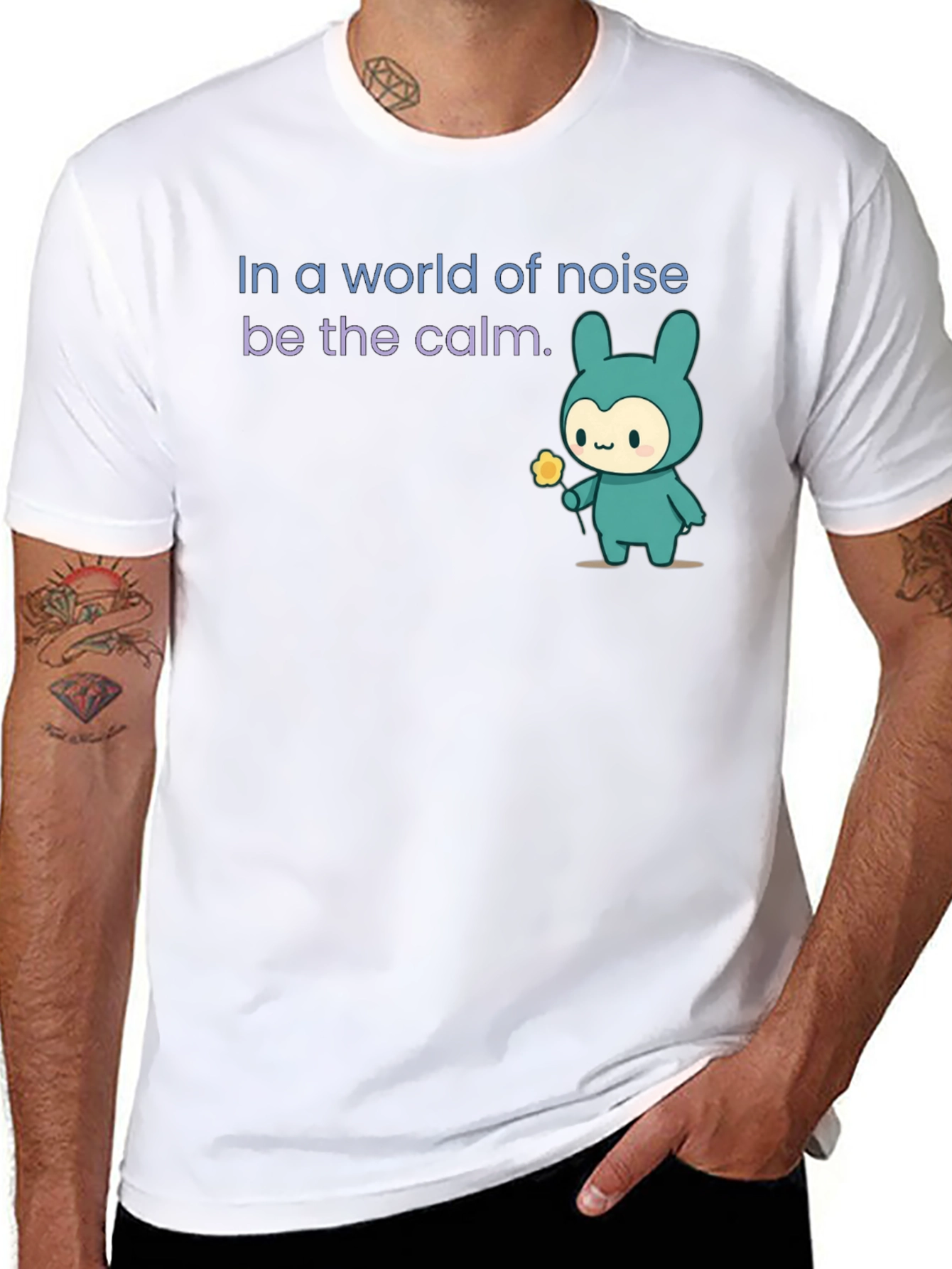 Calm Bunny Graphic Tee - Comfort Fit
