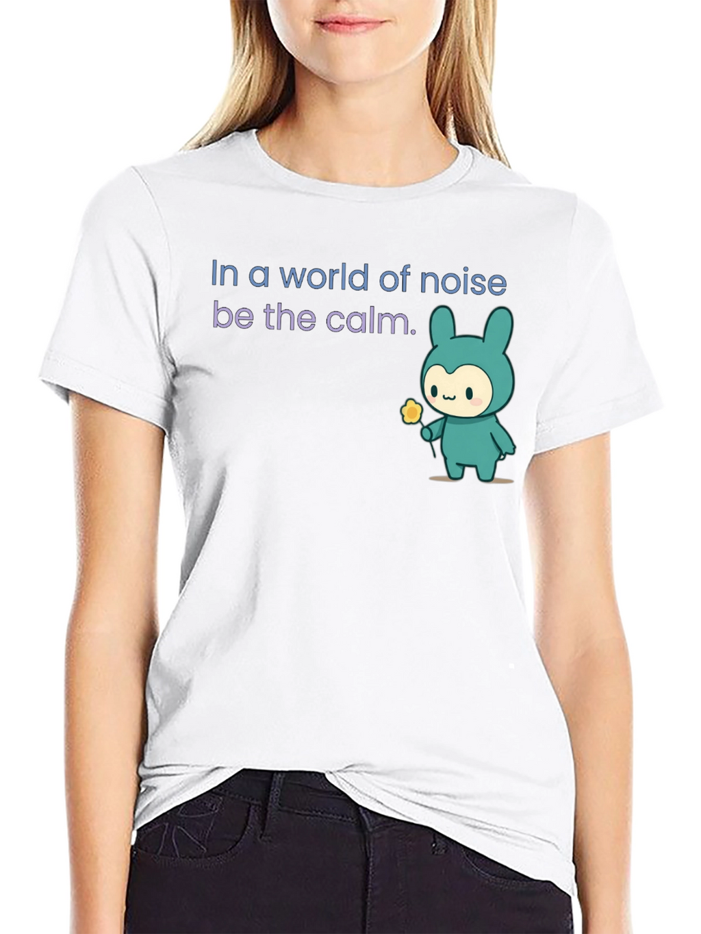 Calm Bunny Graphic Tee - Comfort Fit