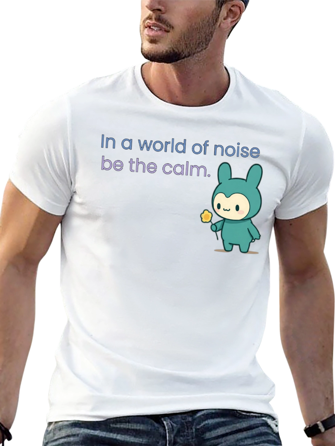 Calm Bunny Graphic Tee - Comfort Fit