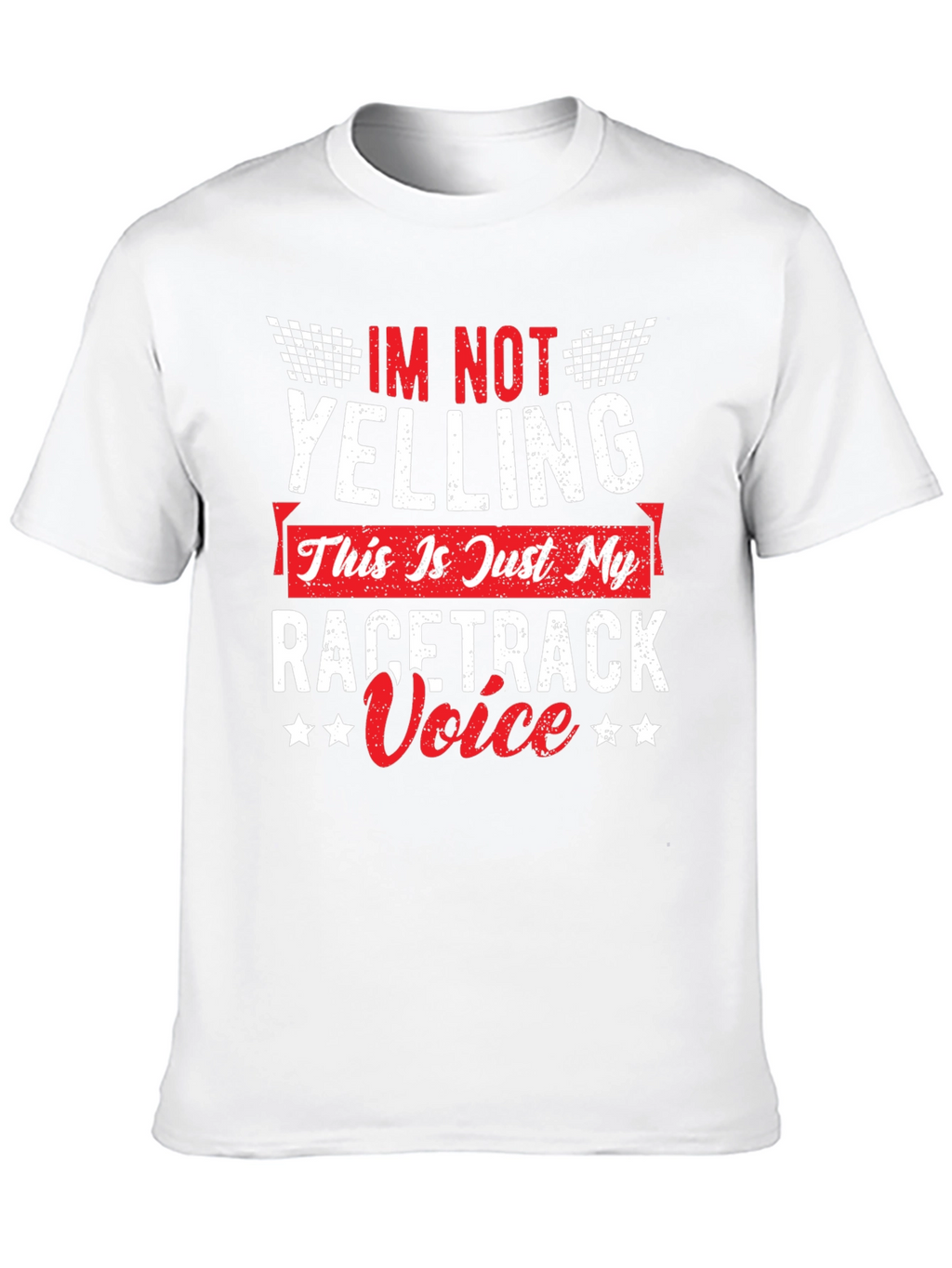 Racetrack Voice Tee: Funny Racing Fan Shirt