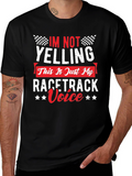Racetrack Voice Tee: Funny Racing Fan Shirt