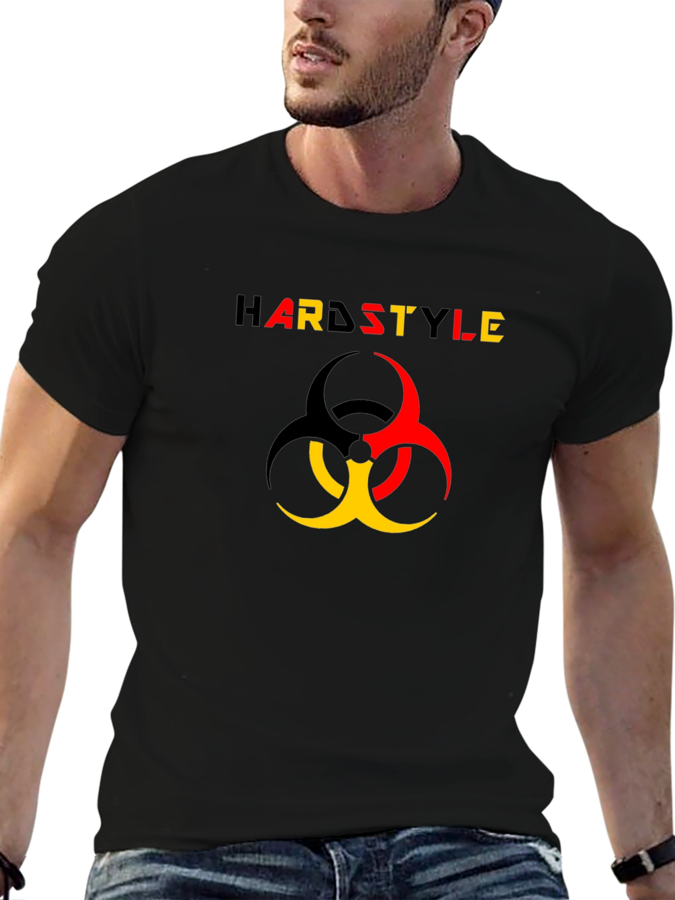 Hardstyle Biohazard Symbol Black T-Shirt