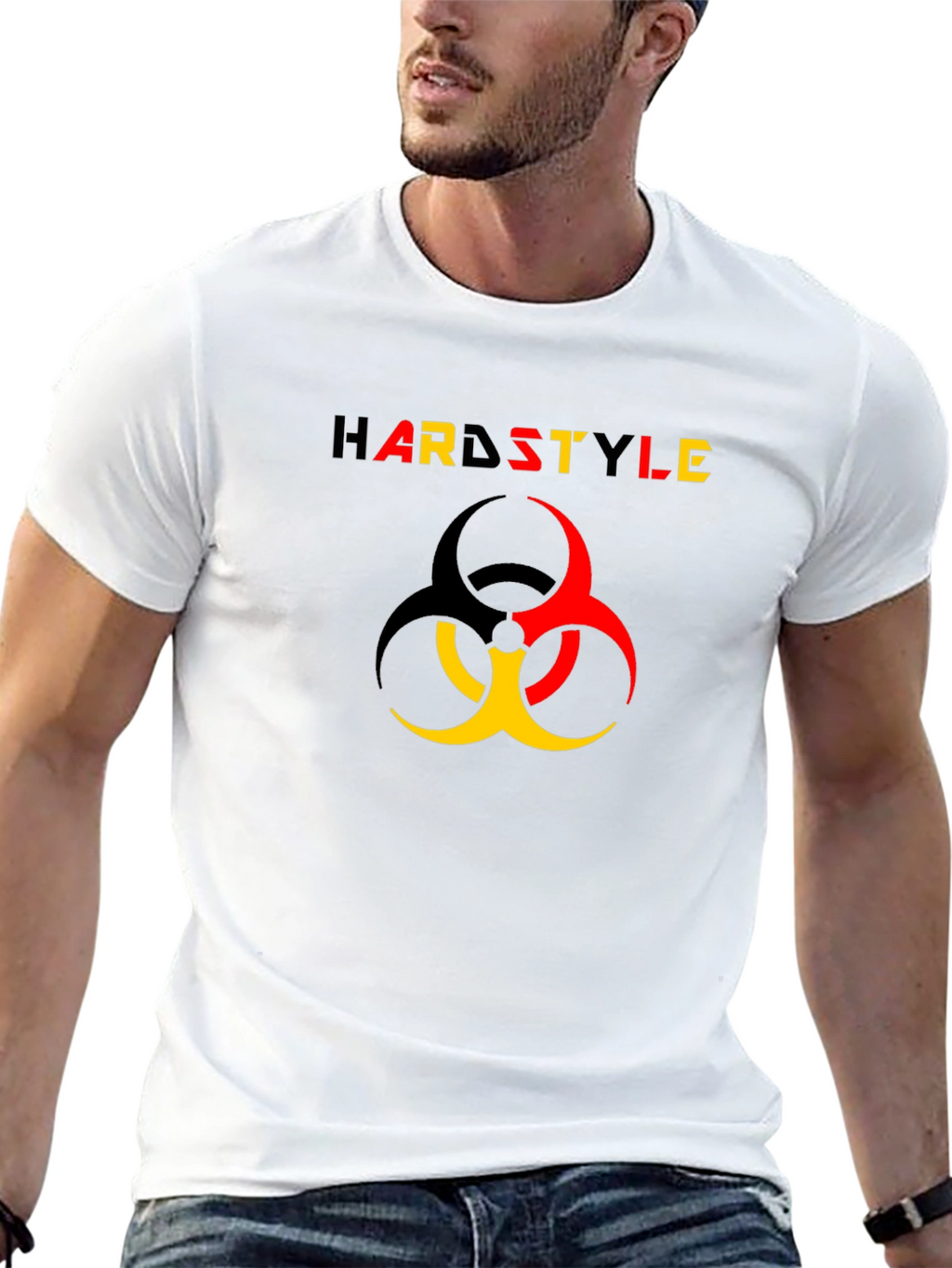 Hardstyle Biohazard Symbol Black T-Shirt