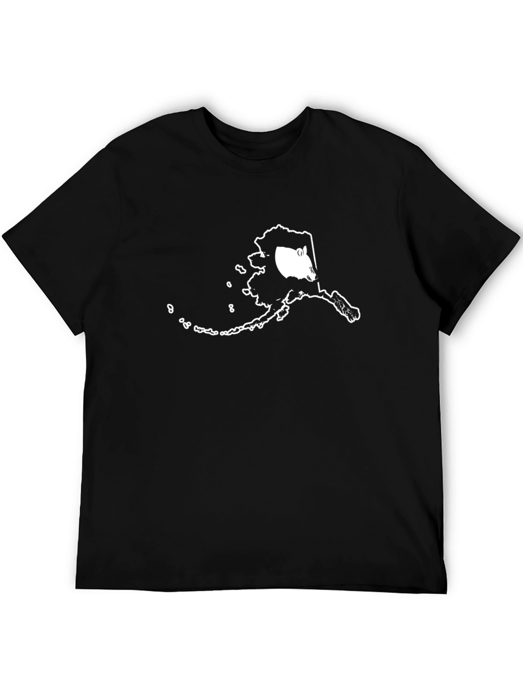 Alaska Bear Graphic Tee - Black Cotton