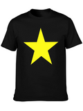 Bold Star Graphic Tee - Classic Crew Neck T-Shirt