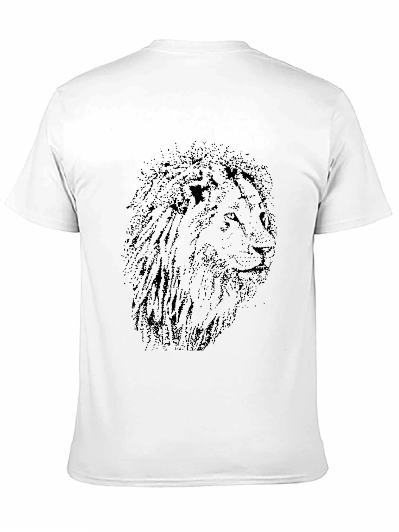 Lion Graphic Black T-Shirt - Mens Casual Tee