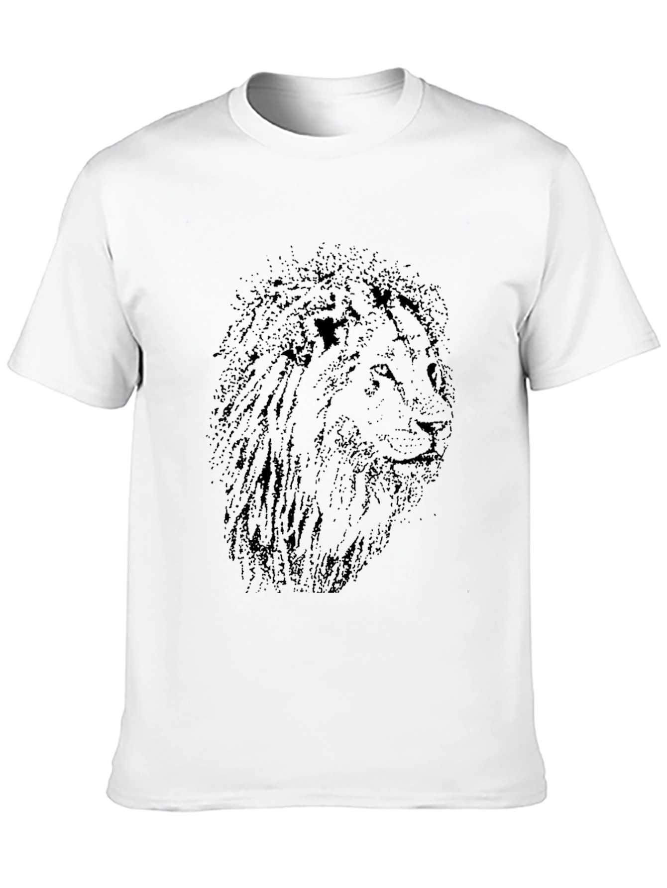 Lion Graphic Black T-Shirt - Mens Casual Tee