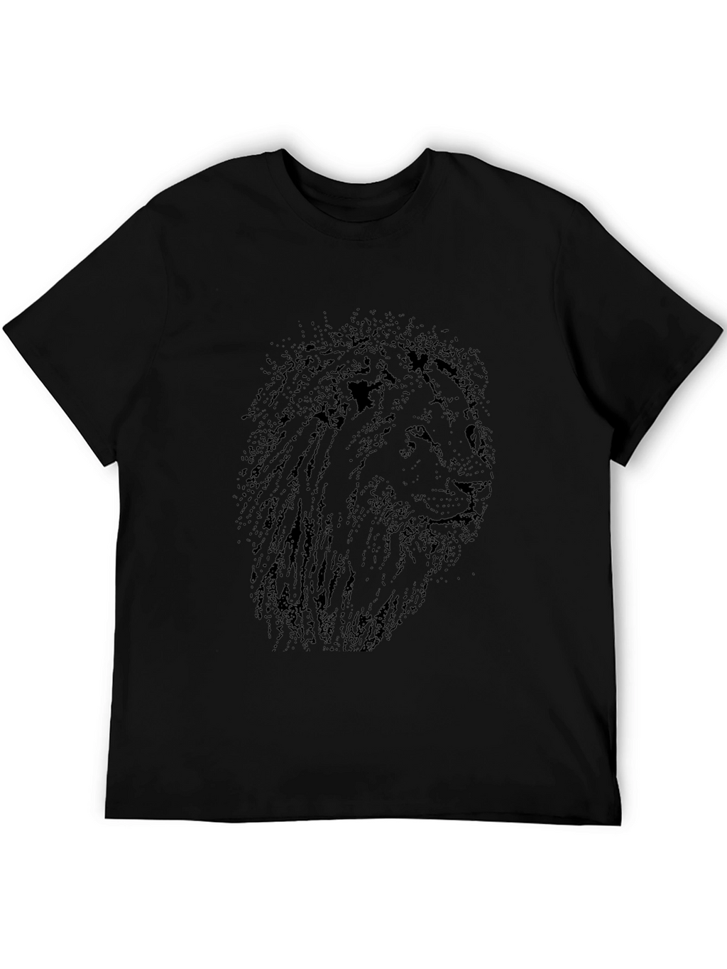 Lion Graphic Black T-Shirt - Mens Casual Tee