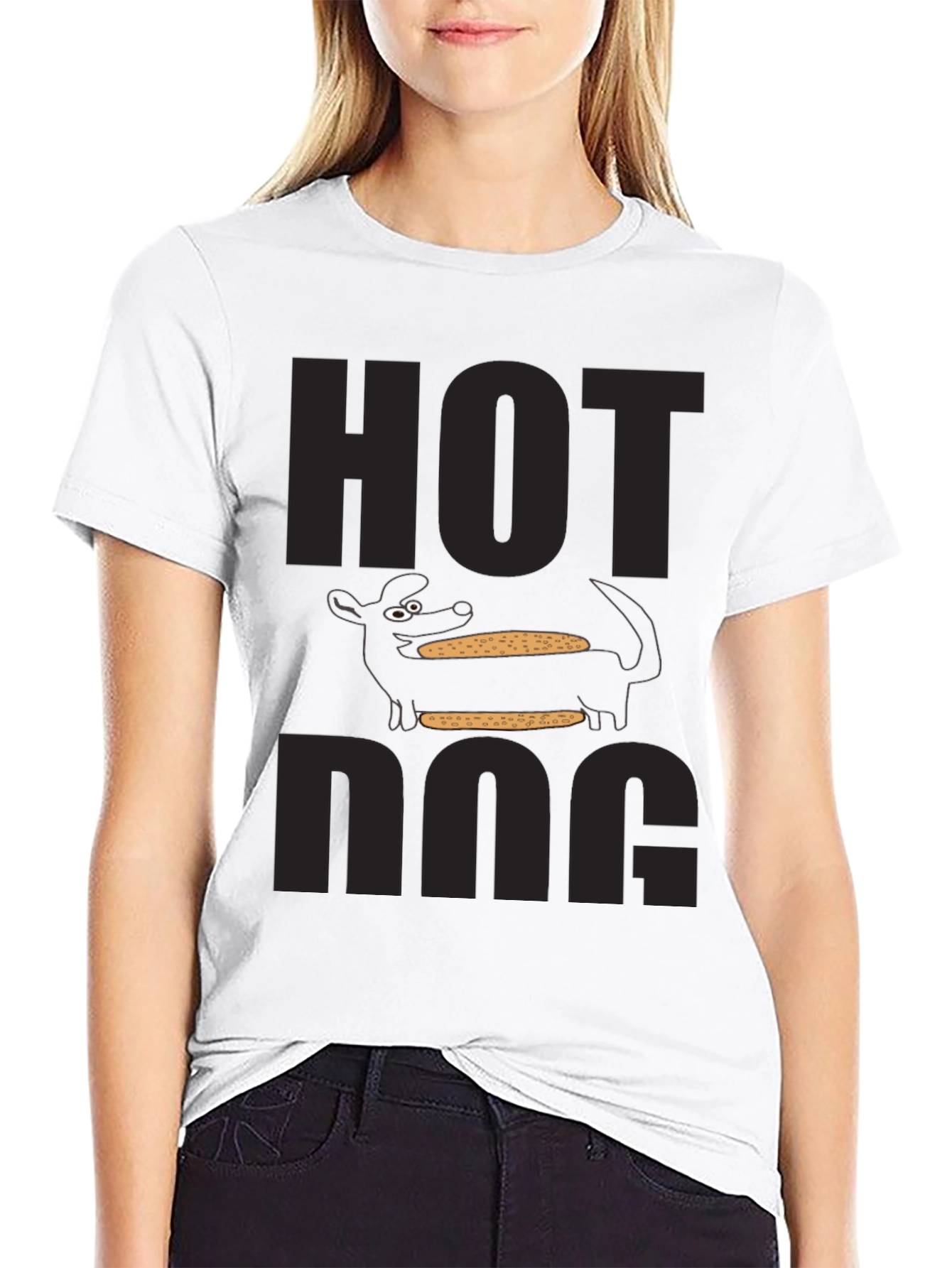Hot Dog Graphic T-Shirt Novelty Food Tee