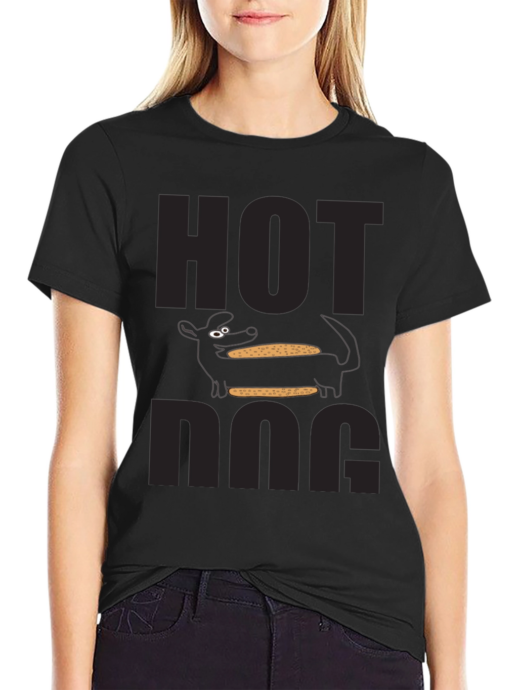 Hot Dog Graphic T-Shirt Novelty Food Tee