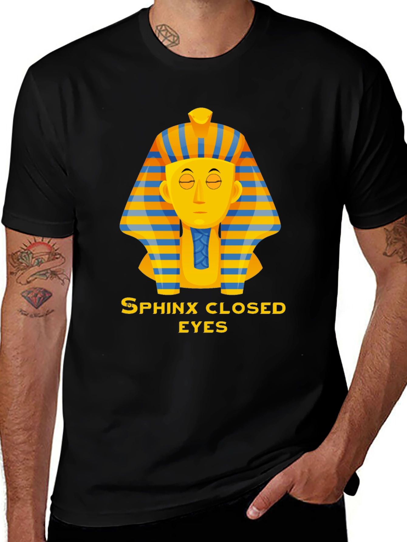 Sphinx Closed Eyes Graphic Tee - Unisex