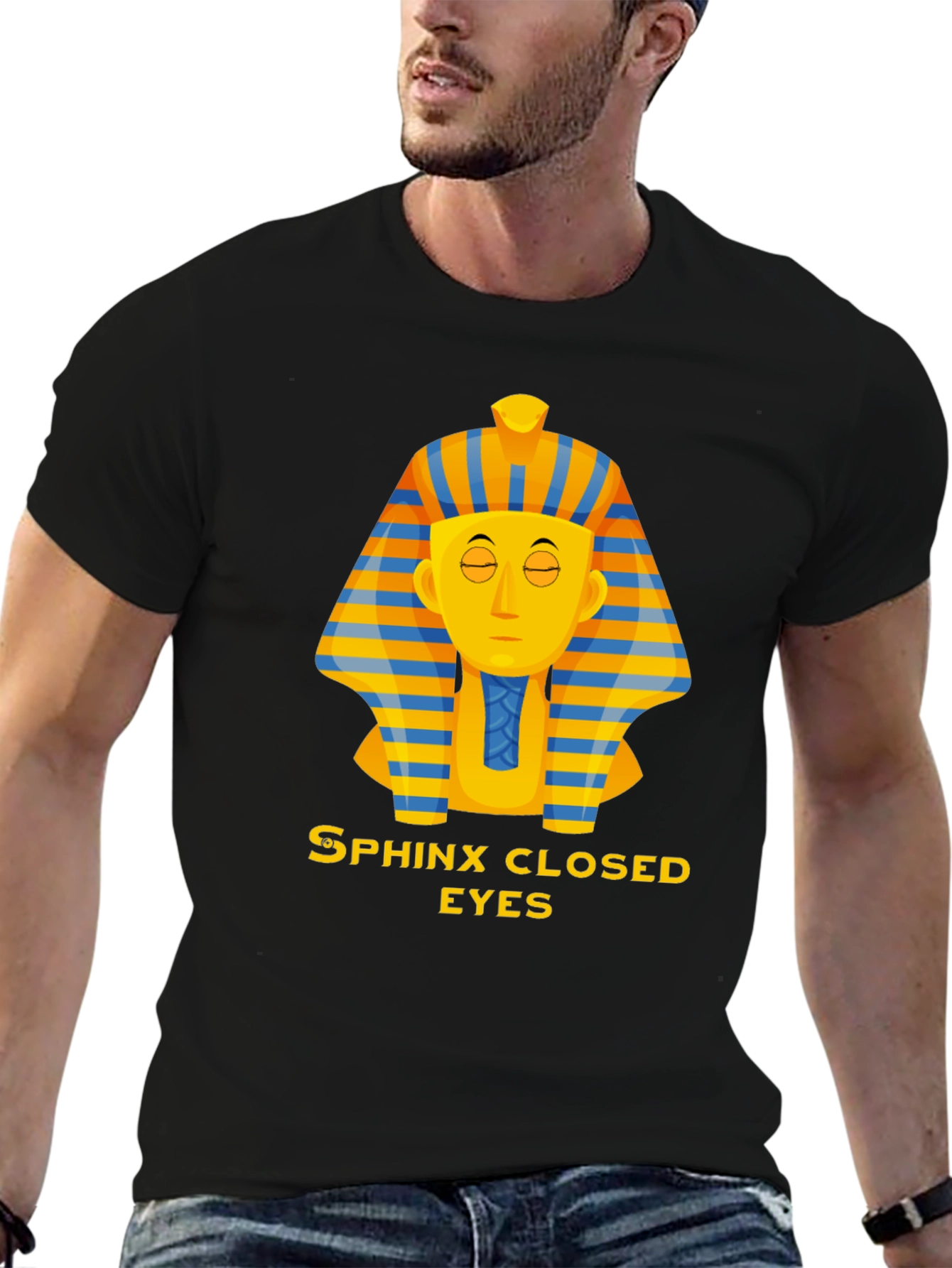 Sphinx Closed Eyes Graphic Tee - Unisex