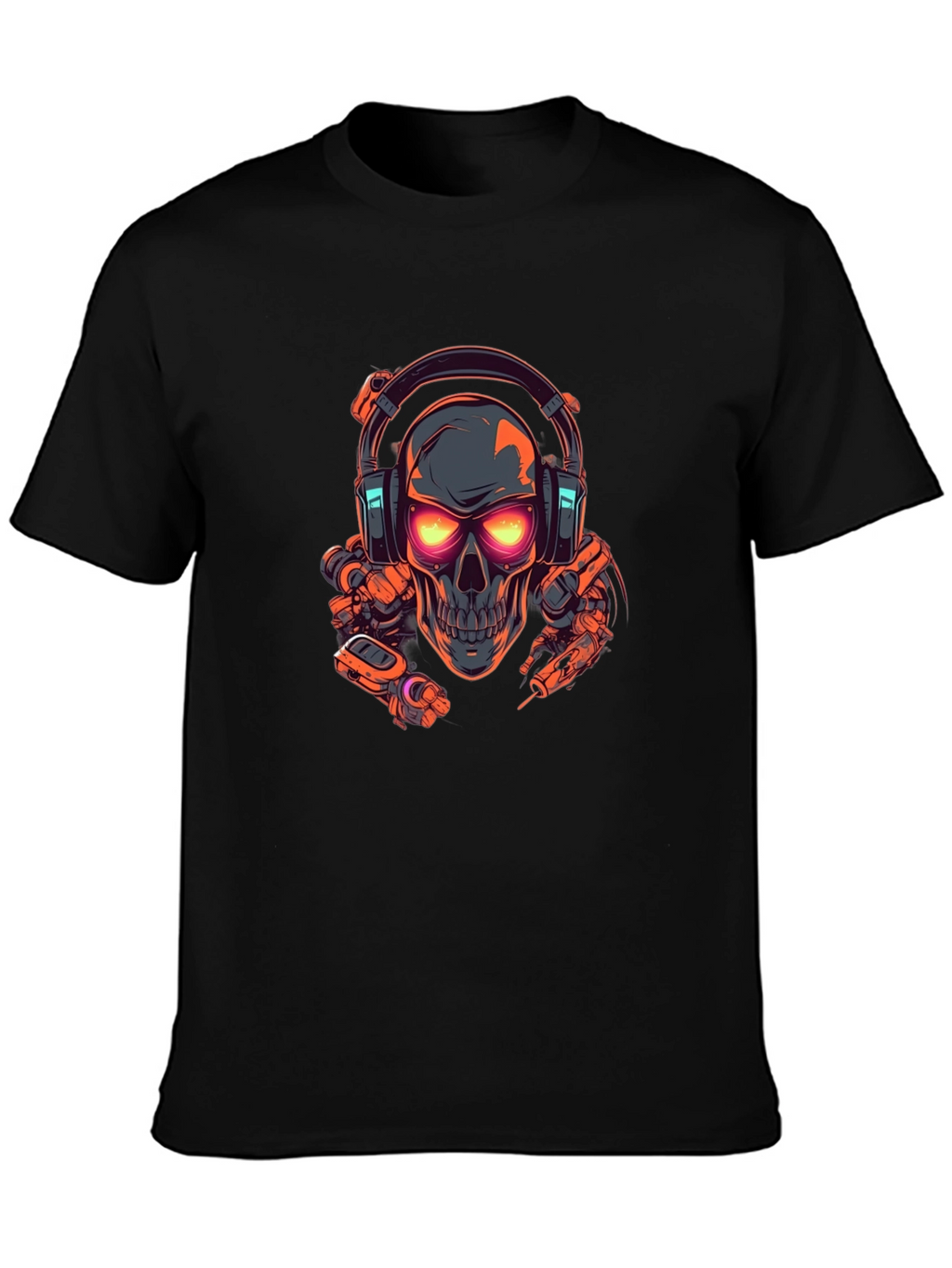 Skull Headphone Graphic T-Shirt