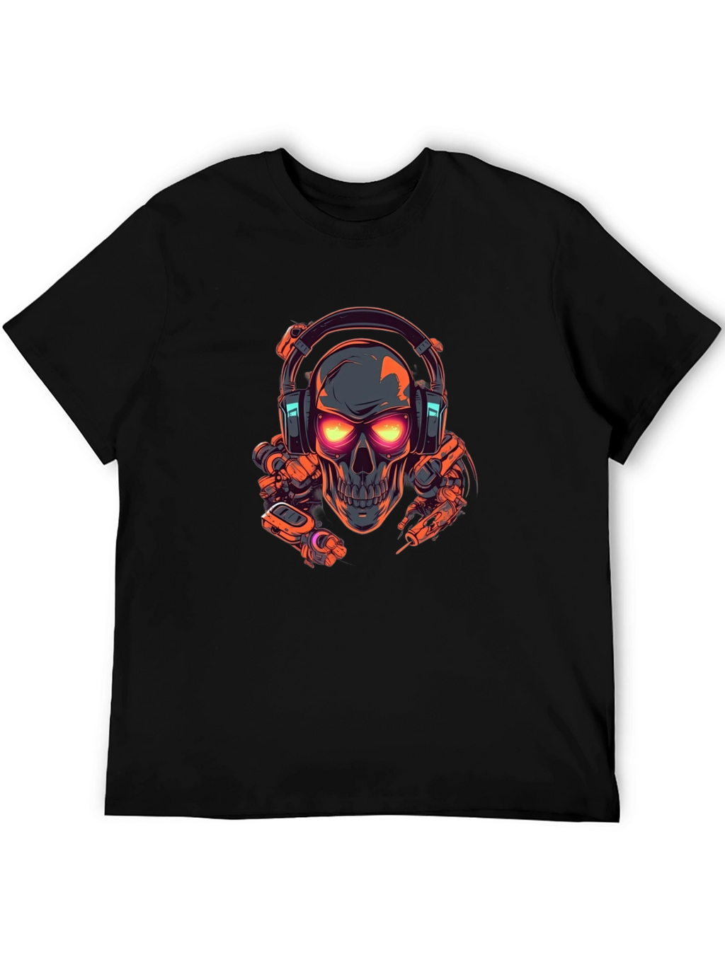 Skull Headphone Graphic T-Shirt