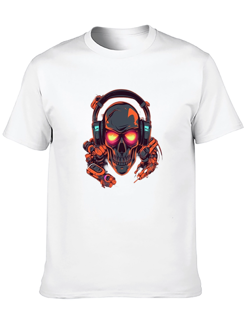 Skull Headphone Graphic T-Shirt