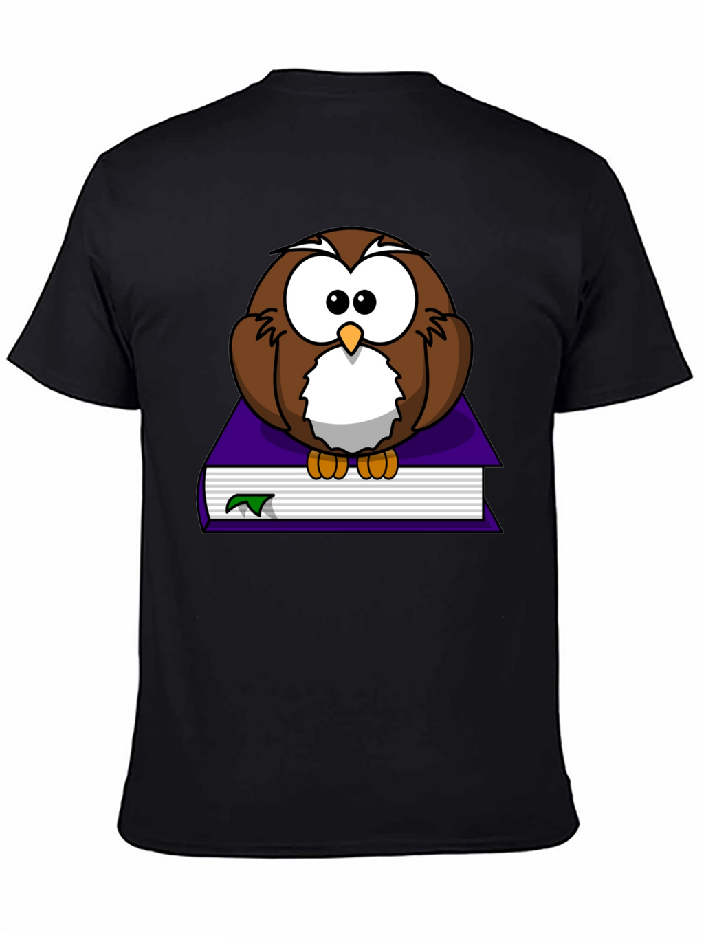 Owl on Book Graphic Tee - Black T-Shirt