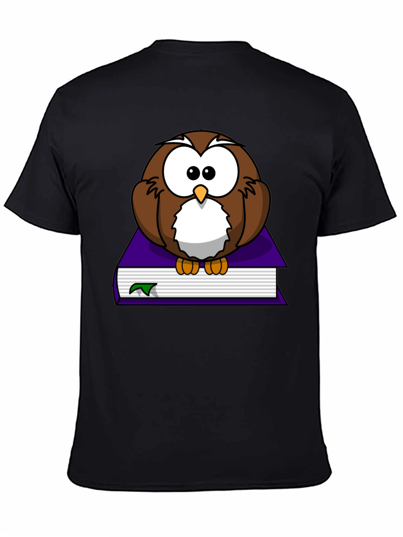 Owl on Book Graphic Tee - Black T-Shirt
