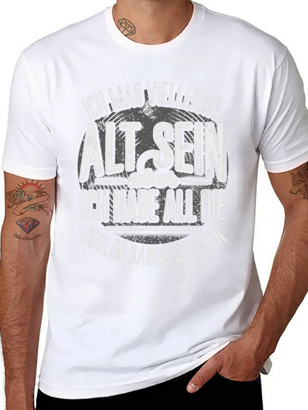 Cool Bands Seen Black Graphic Tee