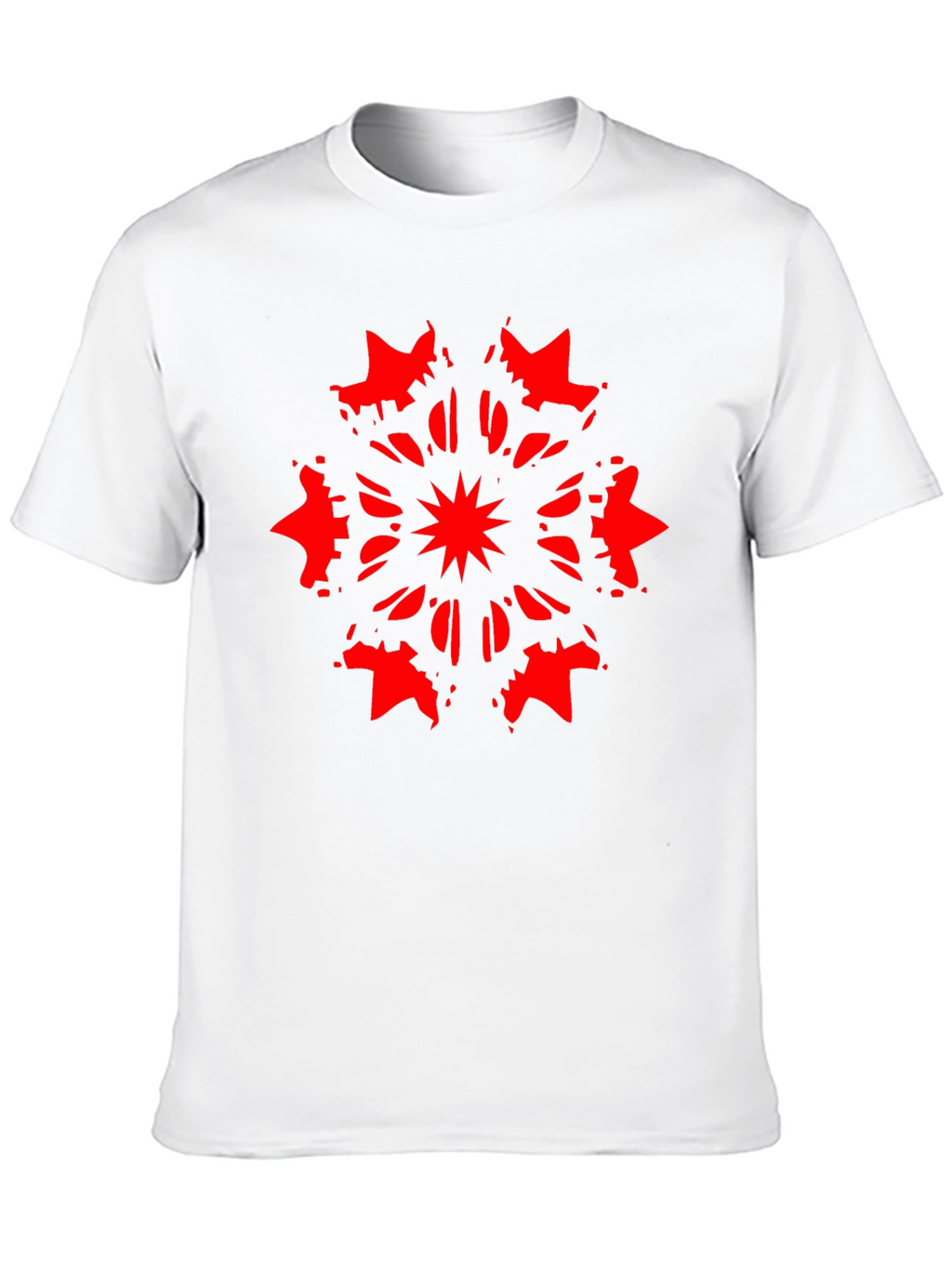 Abstract Starburst Graphic Black T-Shirt
