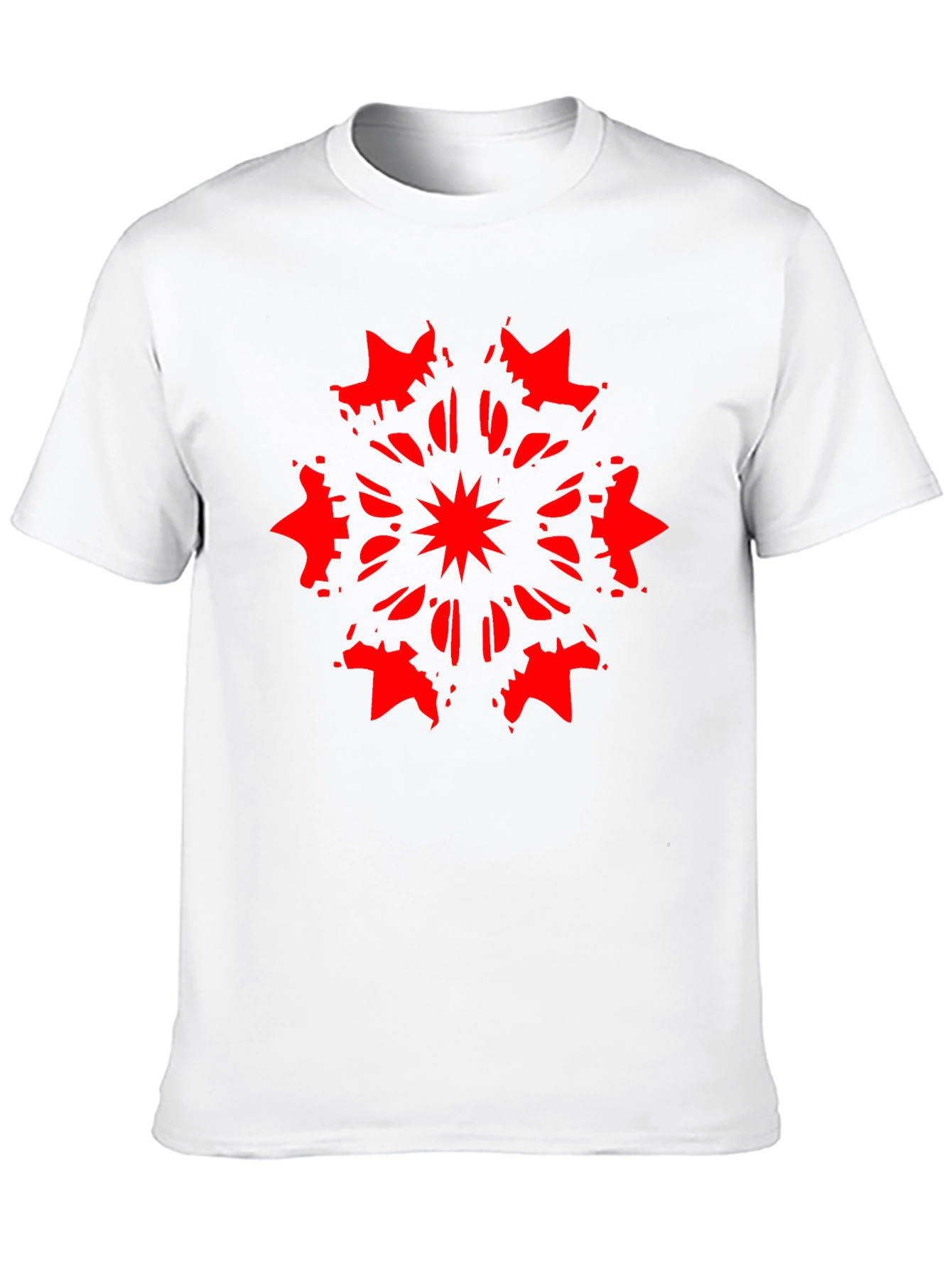 Abstract Starburst Graphic Black T-Shirt