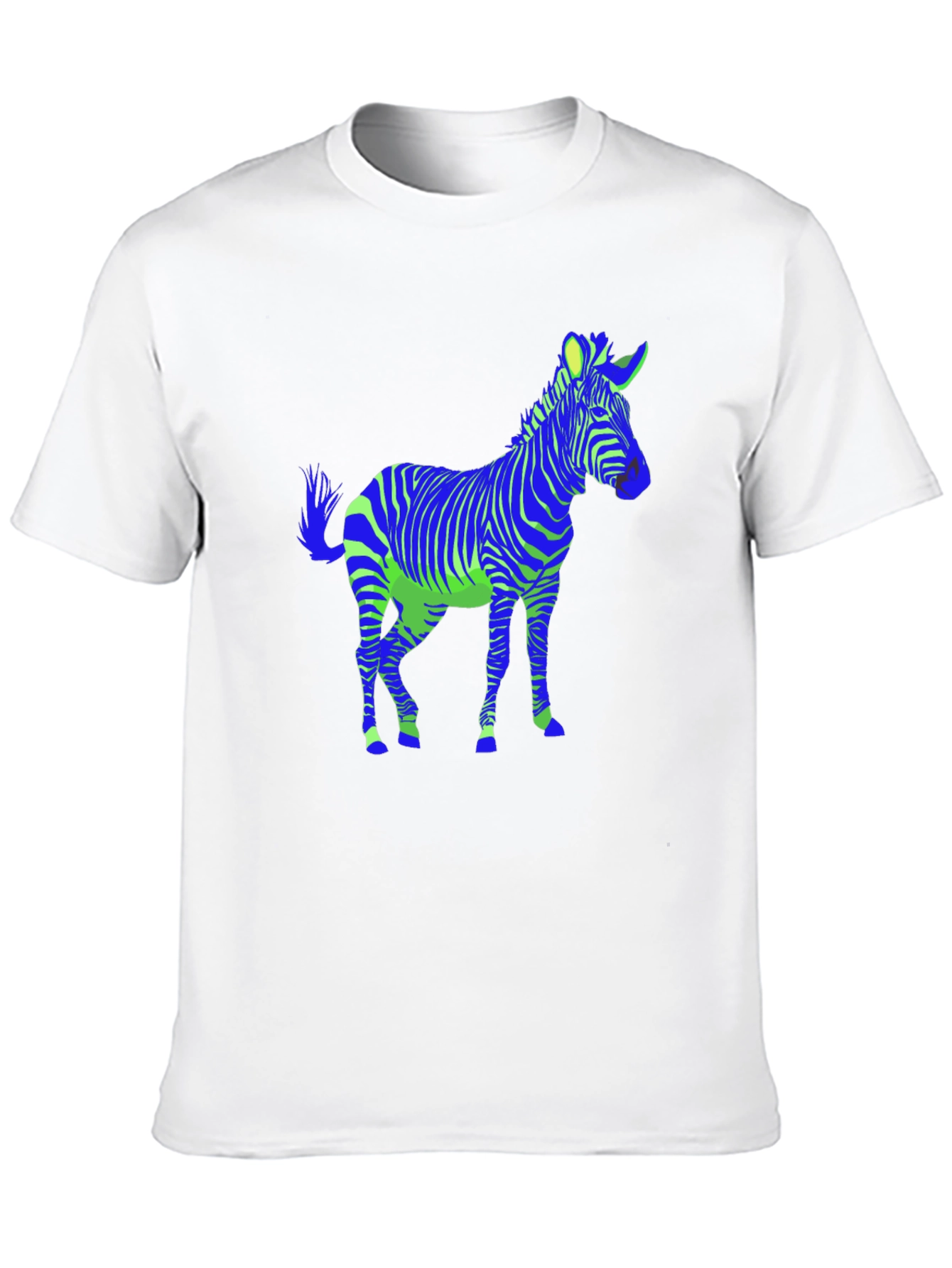 Zebra Print Graphic Tee - Mens Black T-Shirt