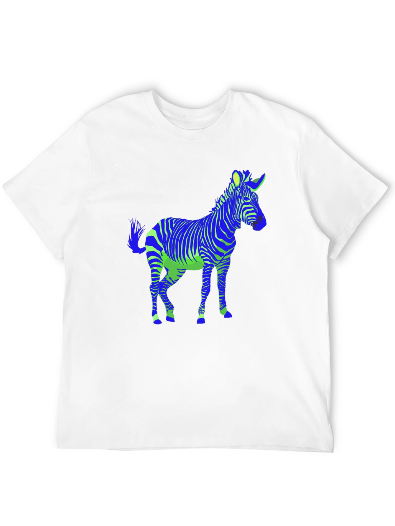 Zebra Print Graphic Tee - Mens Black T-Shirt
