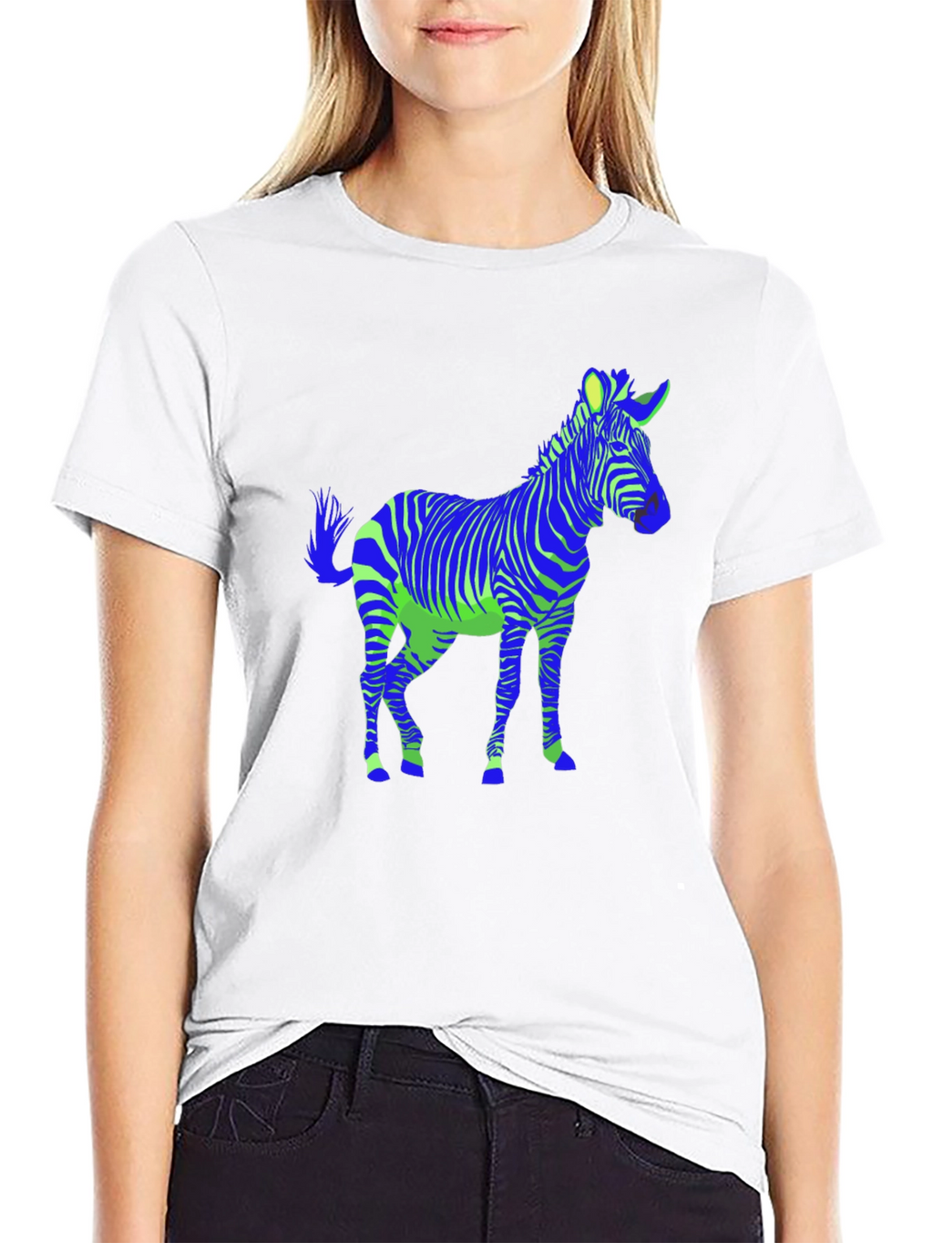 Zebra Print Graphic Tee - Mens Black T-Shirt