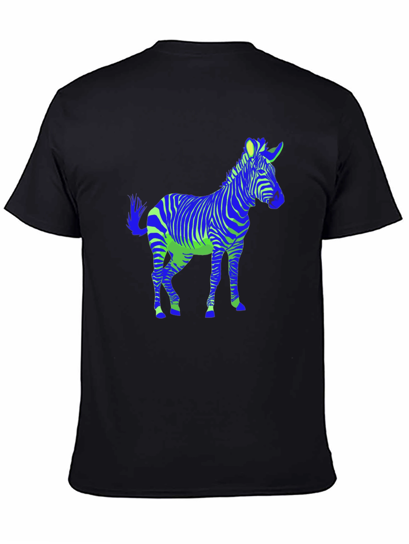 Zebra Print Graphic Tee - Mens Black T-Shirt