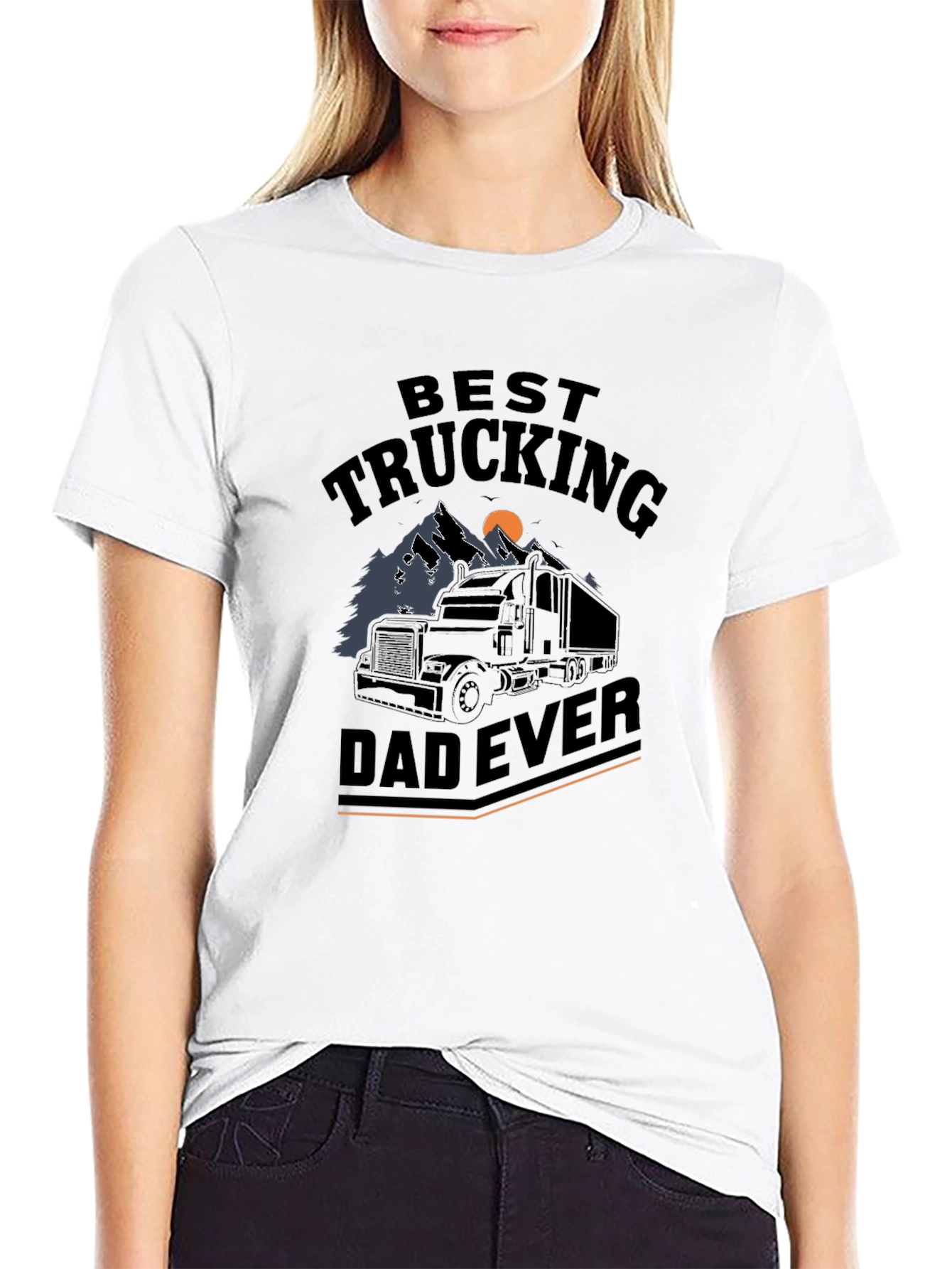 Best Trucking Dad Ever Graphic T-Shirt