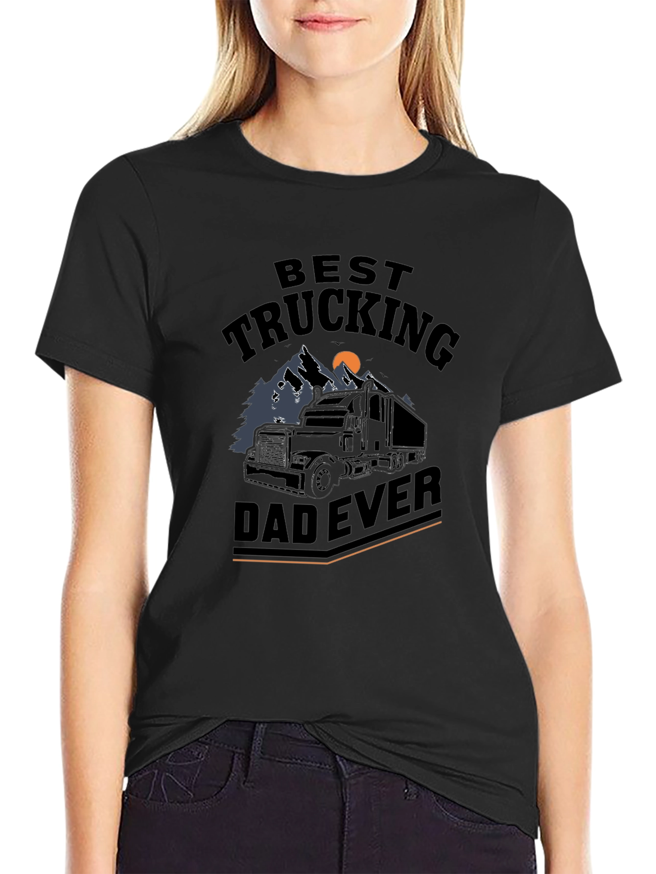 Best Trucking Dad Ever Graphic T-Shirt
