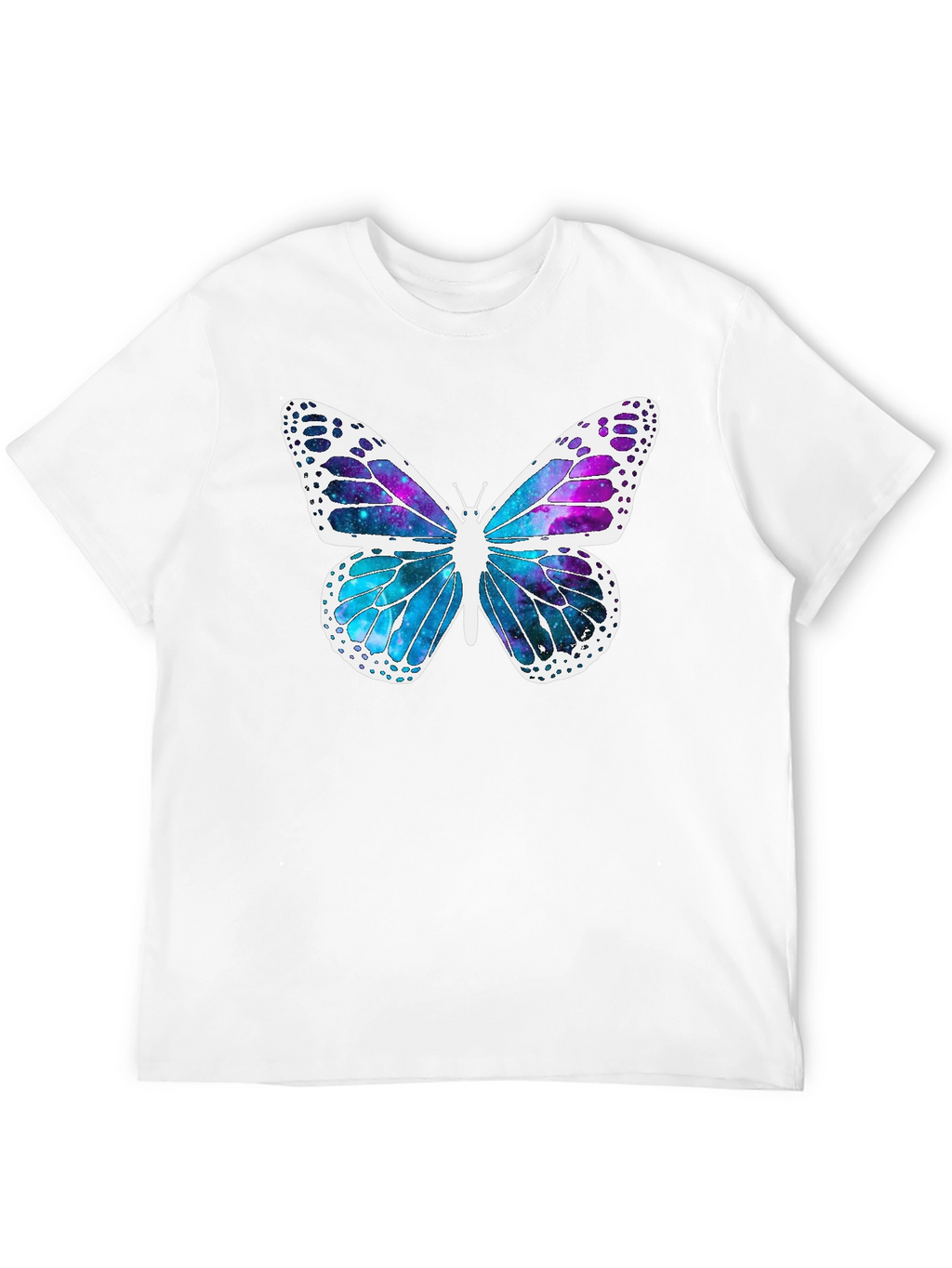 Butterfly Galaxy Graphic Tee - Stylish Mens Black T-Shirt