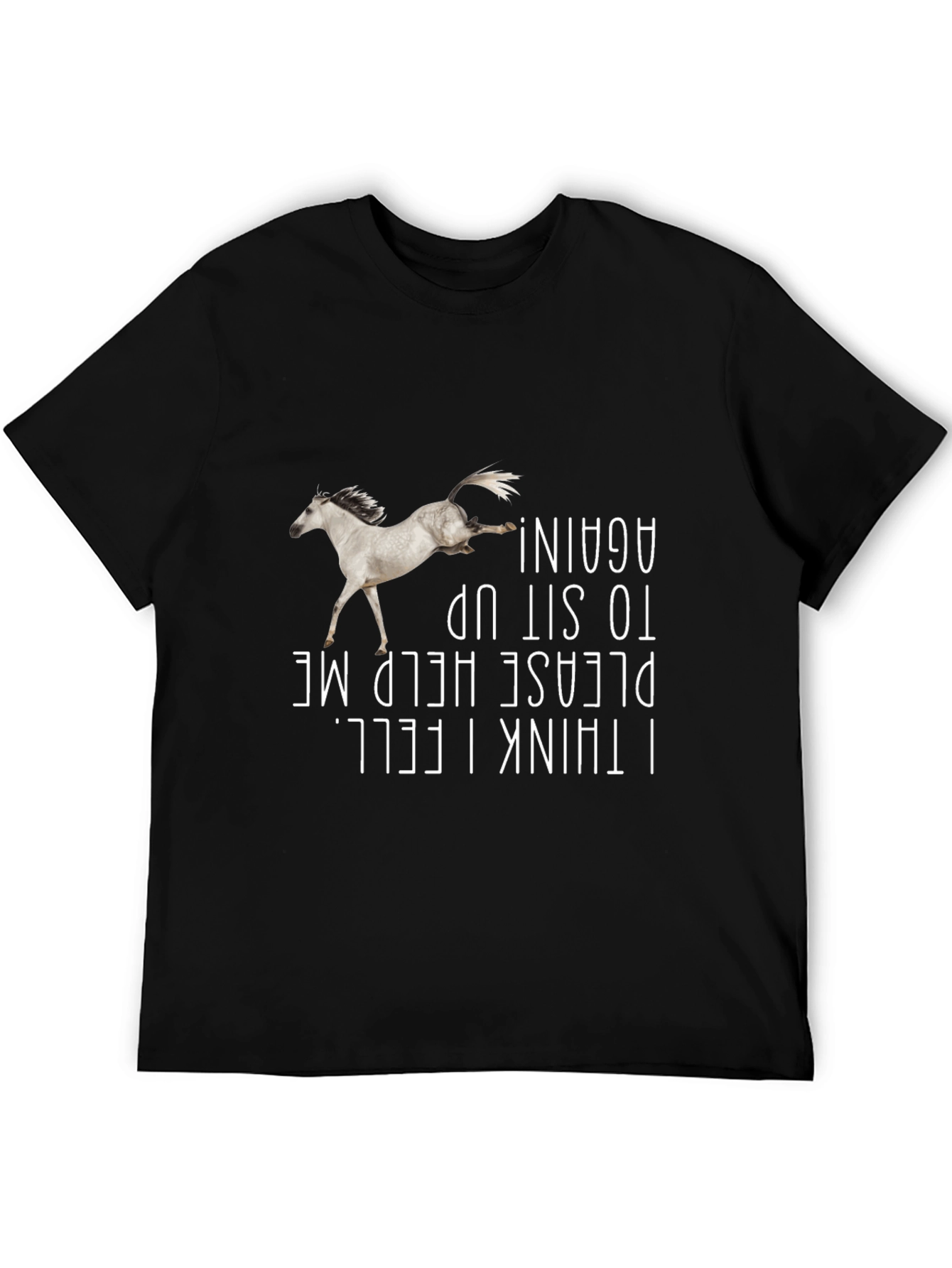Funny Horse Falling Graphic Tee