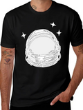 Astronaut Helmet Graphic Tee - Space Explorer T-Shirt