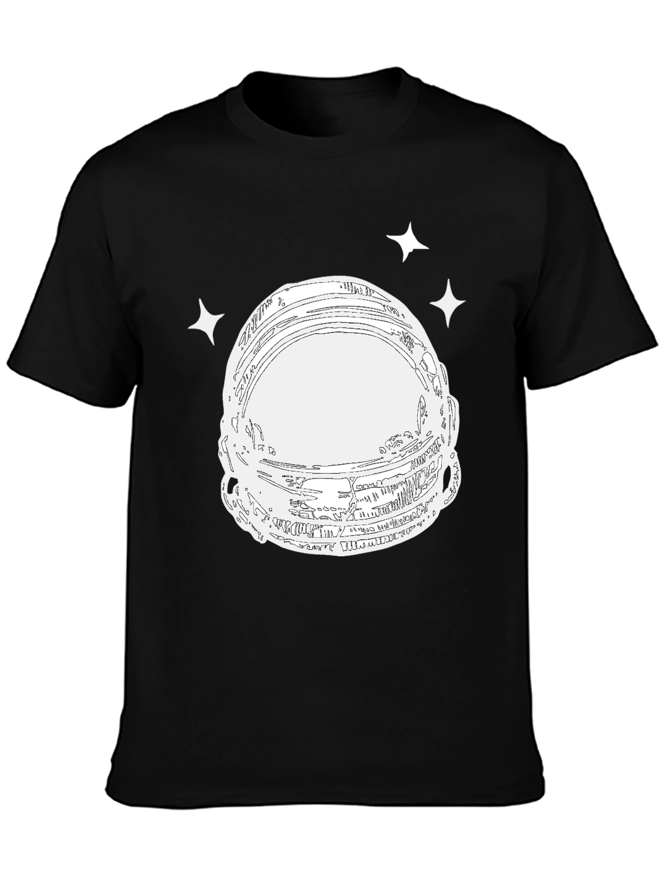 Astronaut Helmet Graphic Tee - Space Explorer T-Shirt