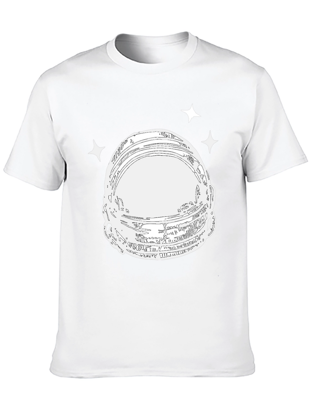 Astronaut Helmet Graphic Tee - Space Explorer T-Shirt