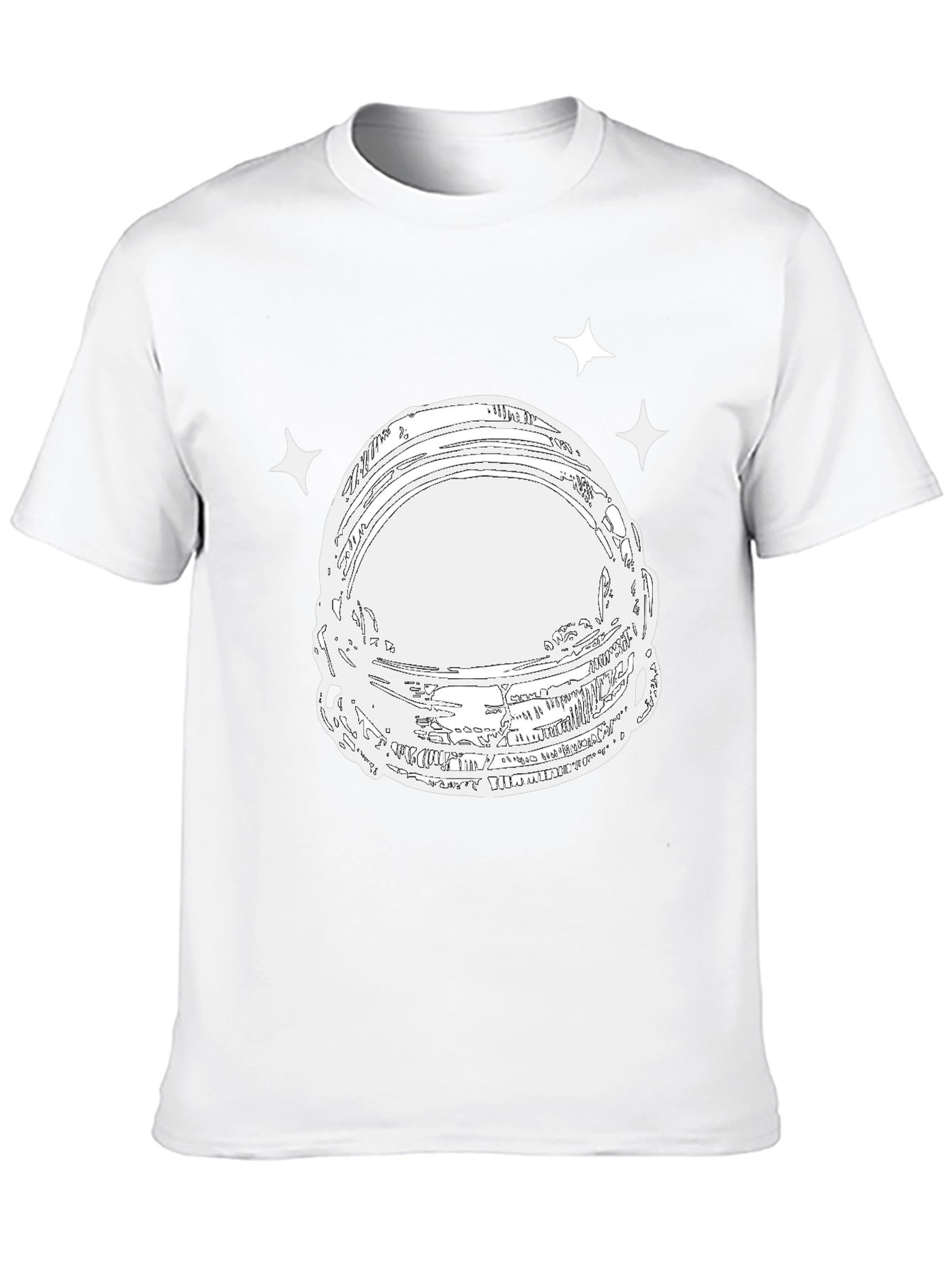 Astronaut Helmet Graphic Tee - Space Explorer T-Shirt