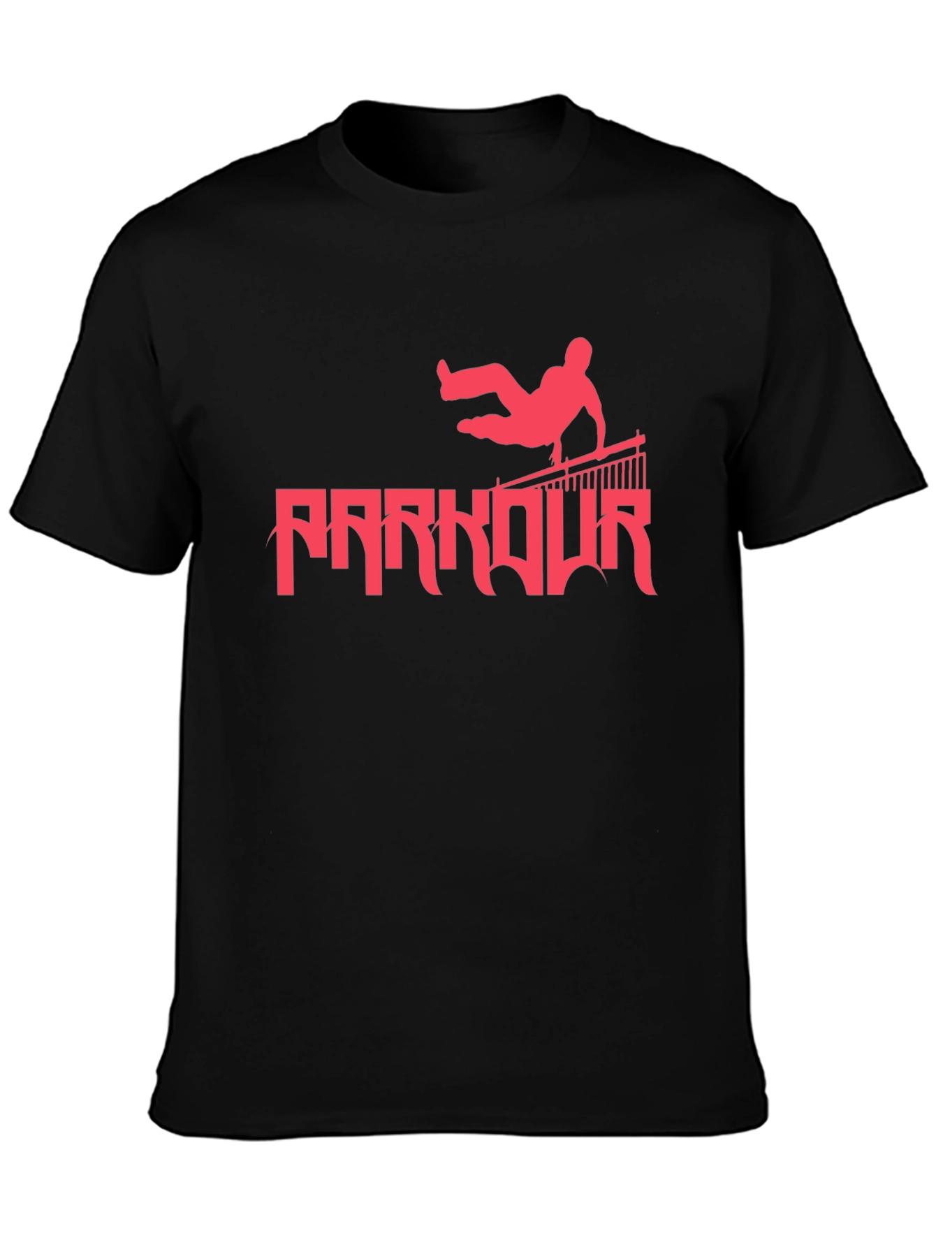 Parkour Silhouette Graphic Tee - Urban Style