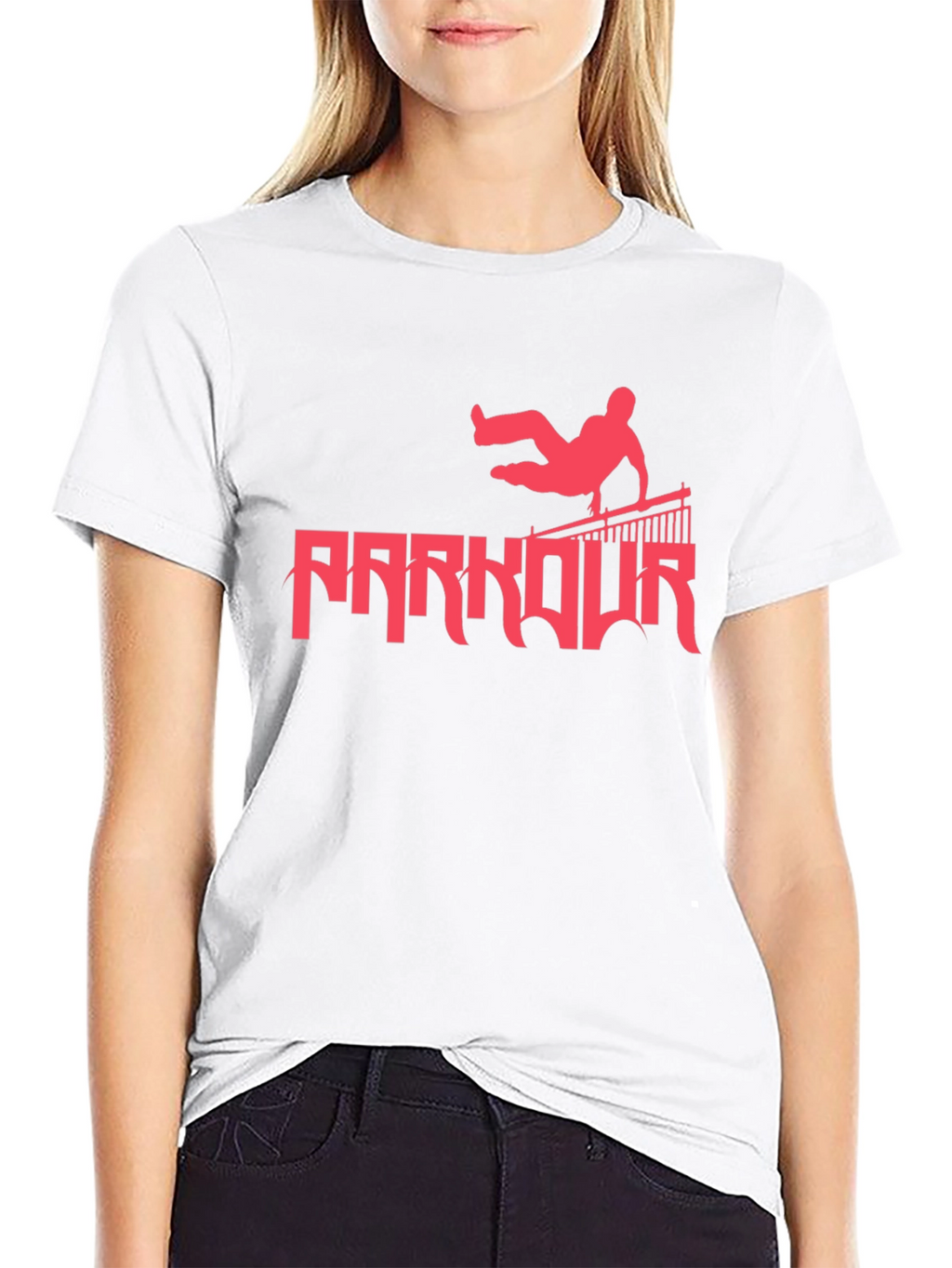 Parkour Silhouette Graphic Tee - Urban Style