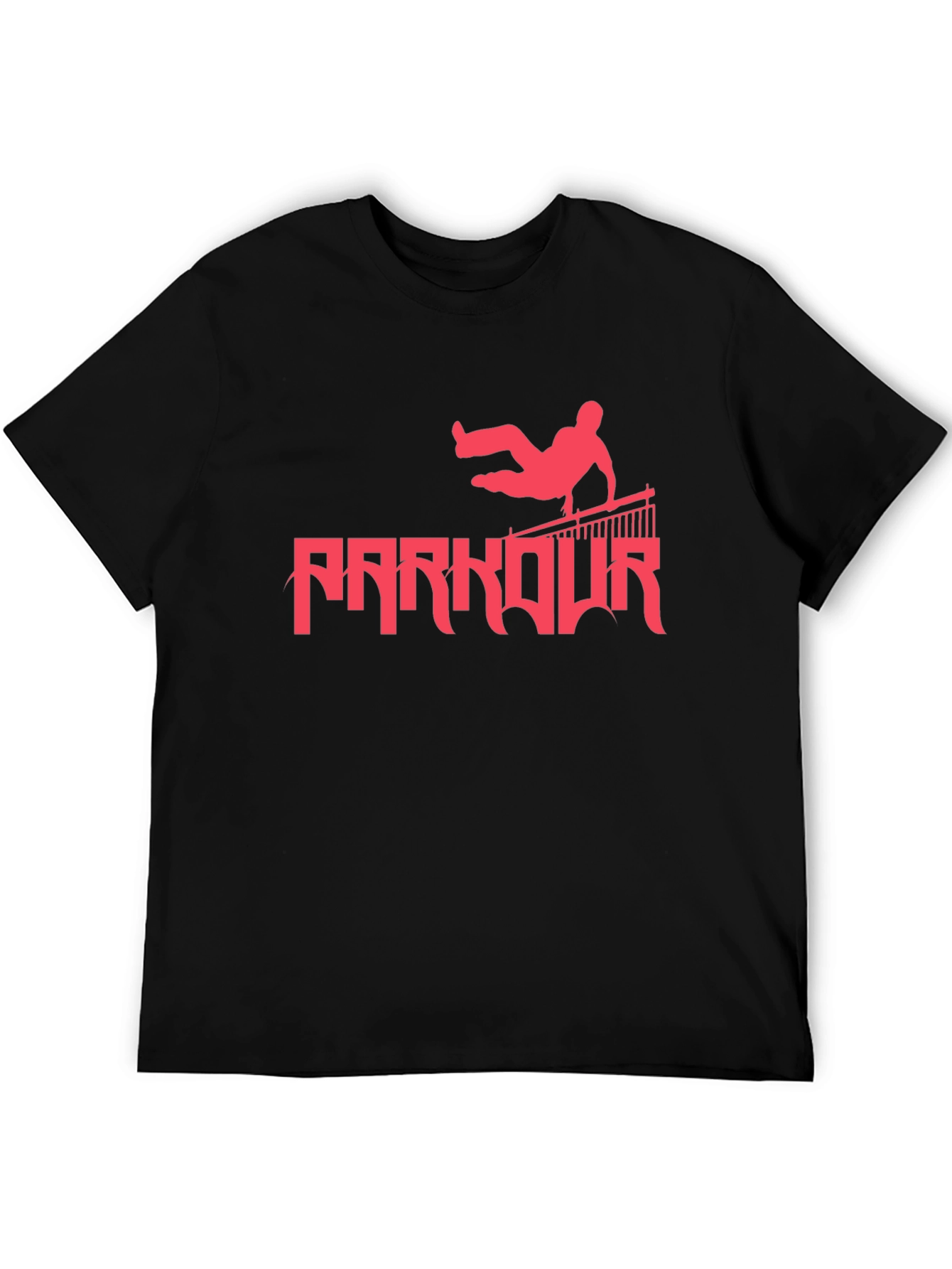 Parkour Silhouette Graphic Tee - Urban Style
