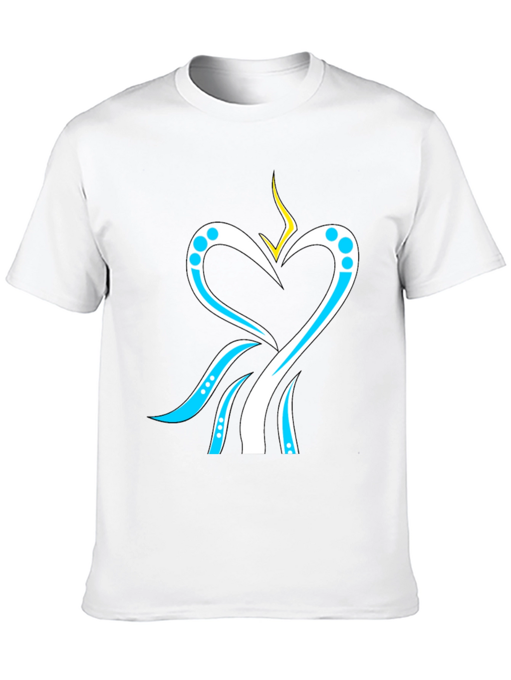 Heart & Stream T-Shirt - Modern Graphic Tee