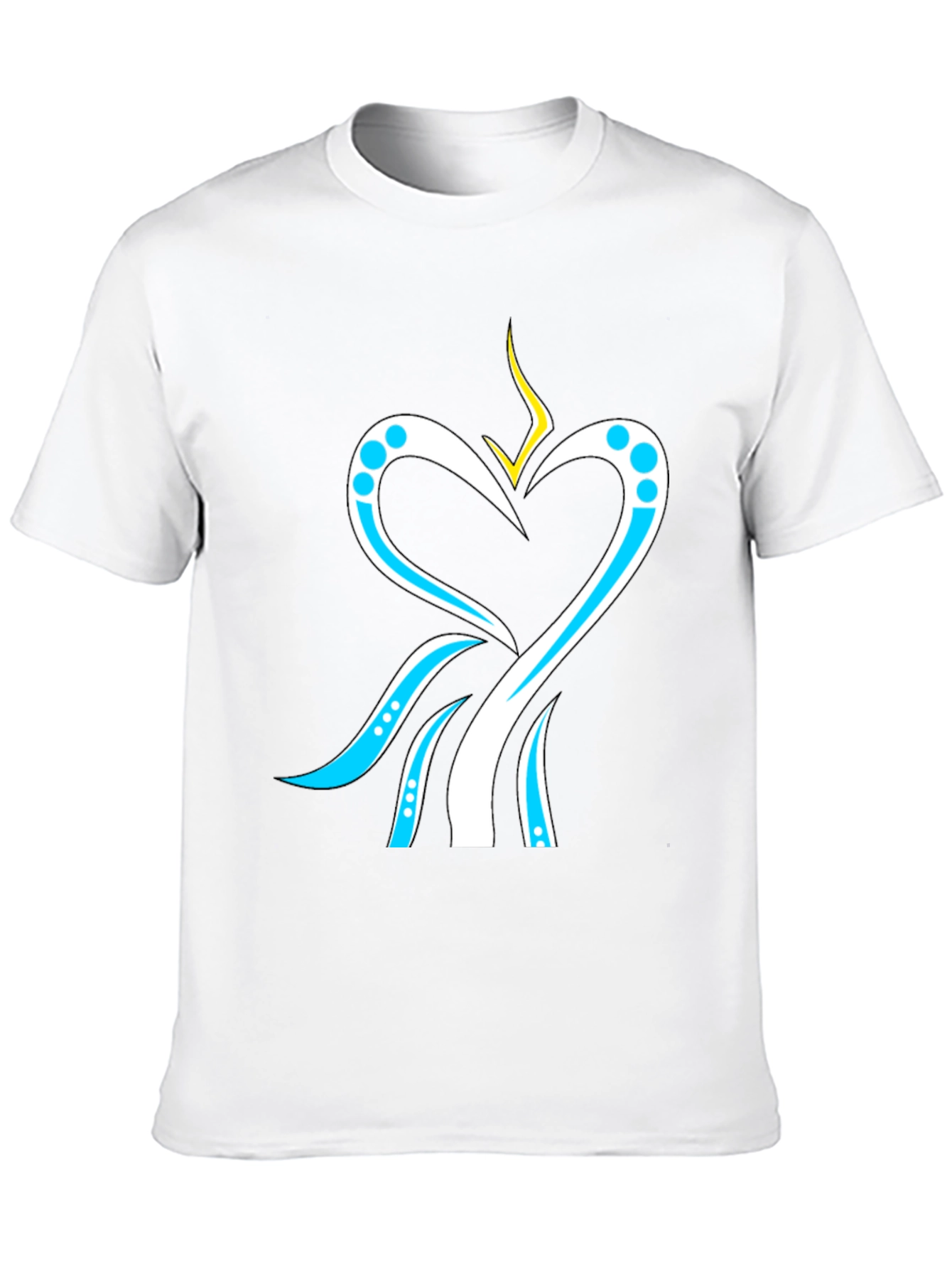 Heart & Stream T-Shirt - Modern Graphic Tee