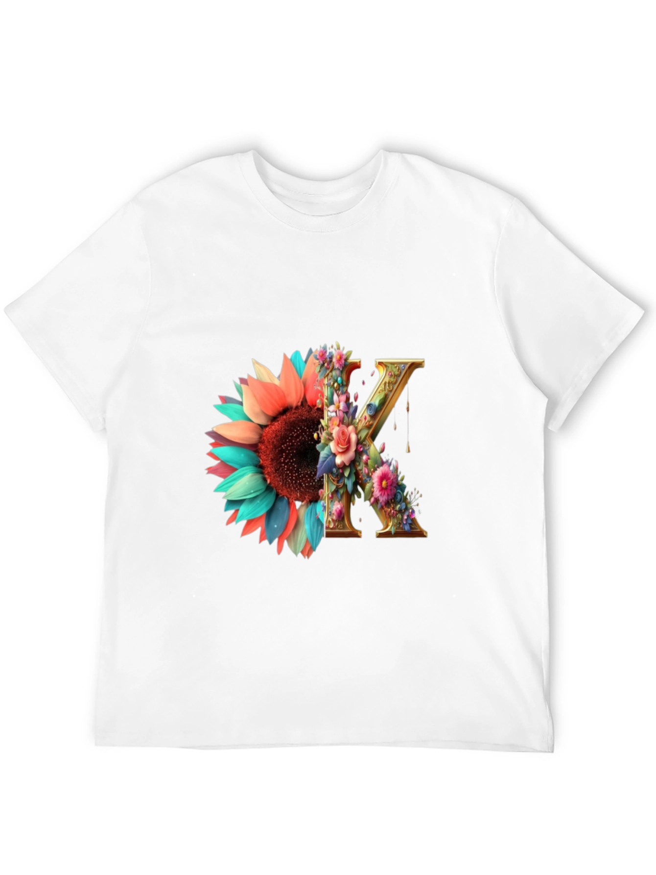 Floral Letter K T-Shirt