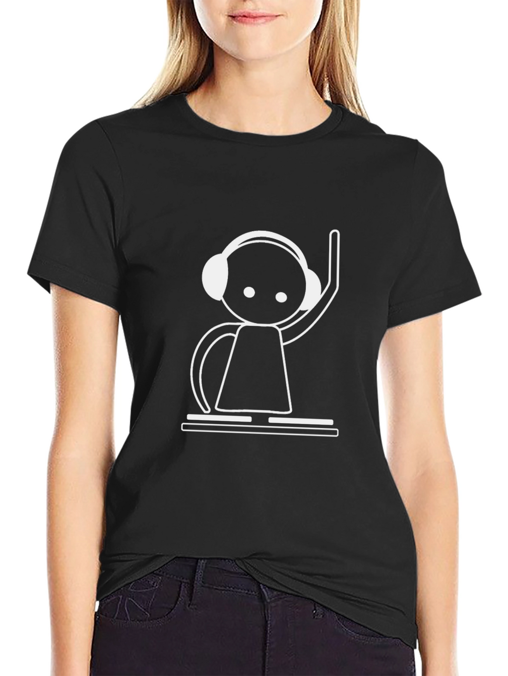 DJ Graphic Tee - Cool Black Cotton T-Shirt