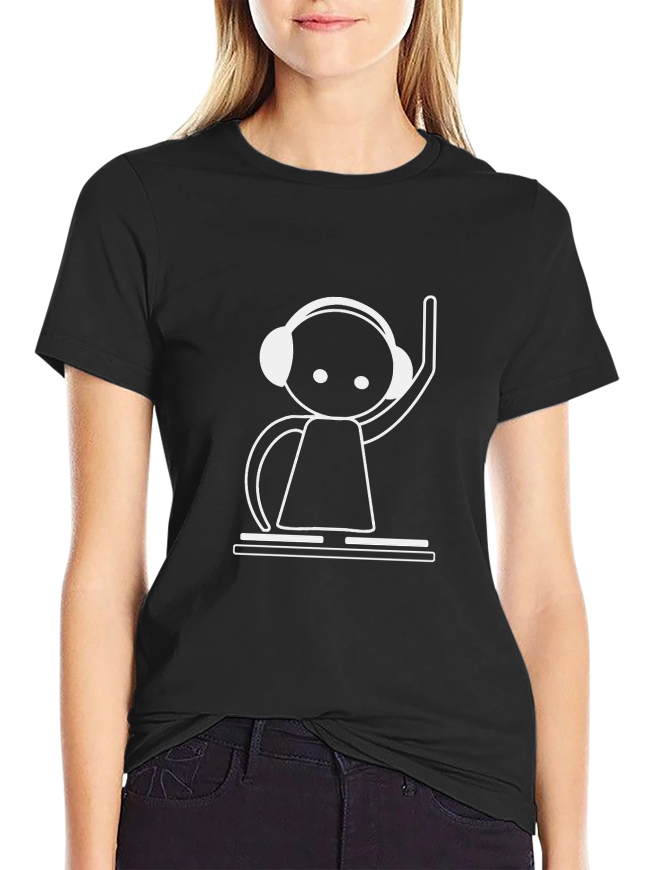 DJ Graphic Tee - Cool Black Cotton T-Shirt